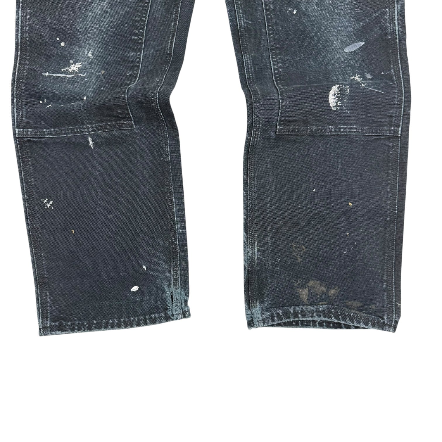 Vintage Carhartt Double Knee Pants Paint Splatter Black