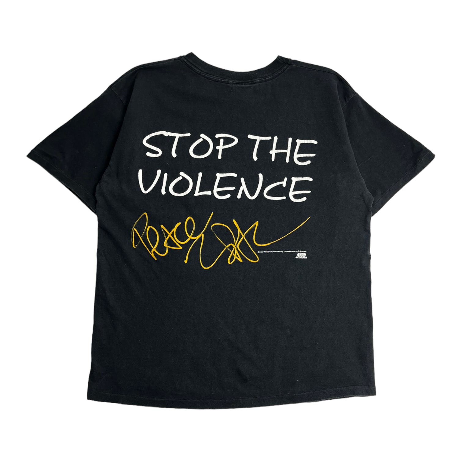 1997 Tupac Stop The Violence Shirt - Black Graphic Shirt