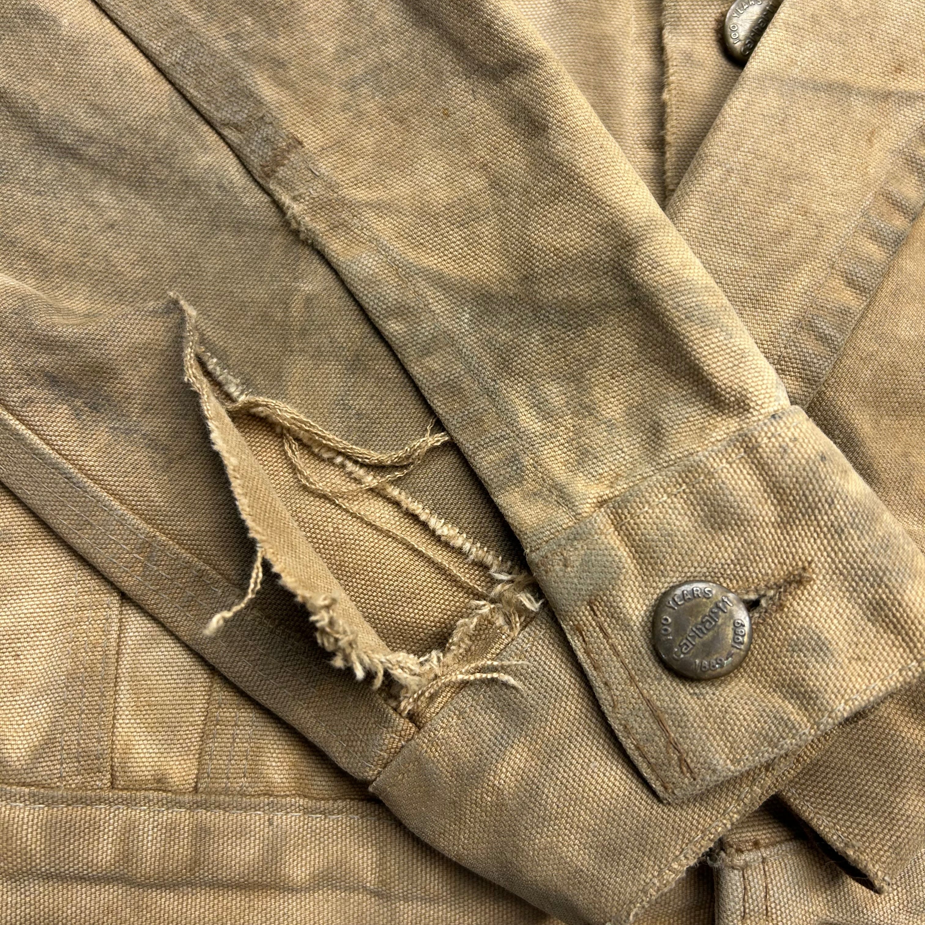 Vintage Carhartt 1989 Type 3 Jacket Stained Tan