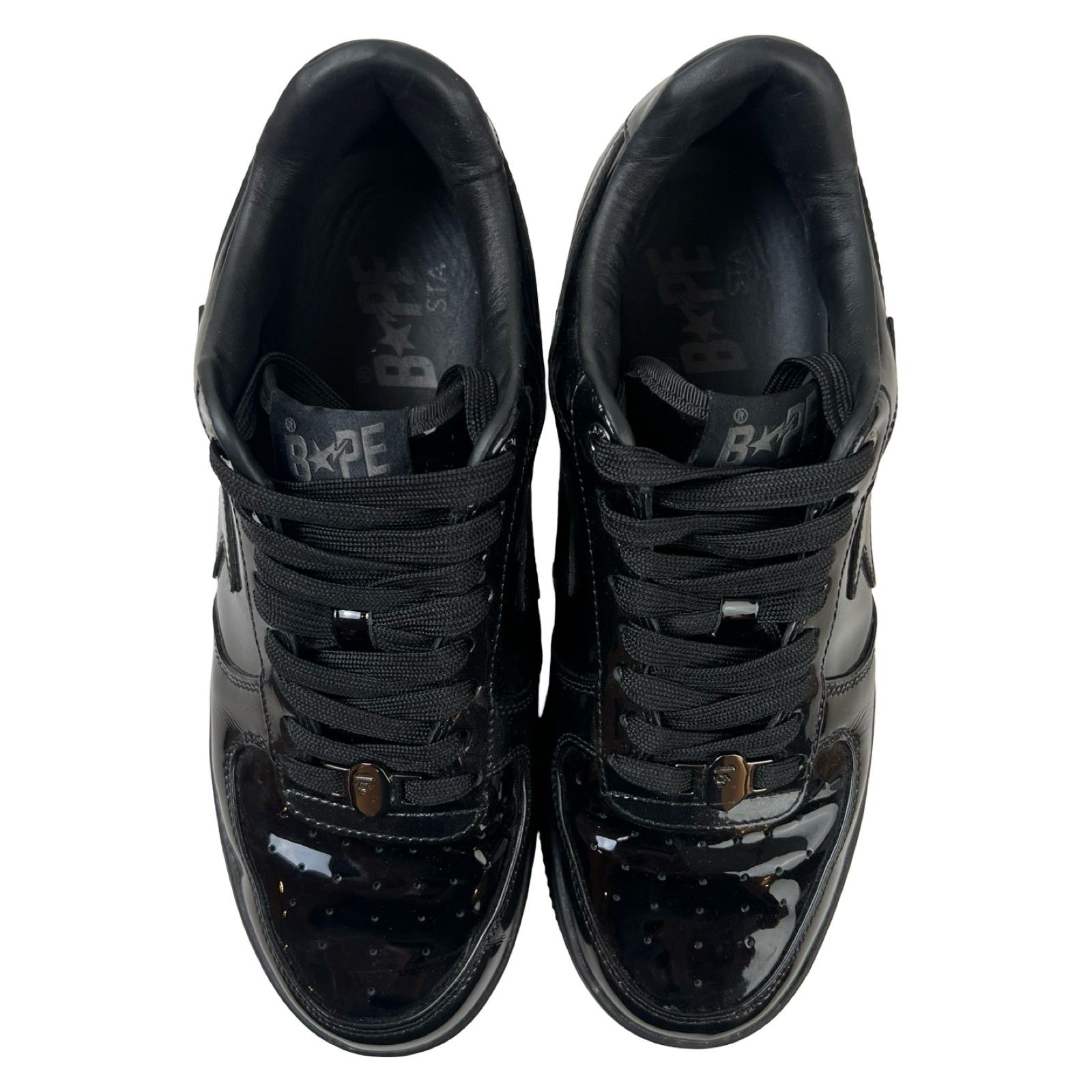 A Bathing Ape Bapesta Patent Leather Black (Used)