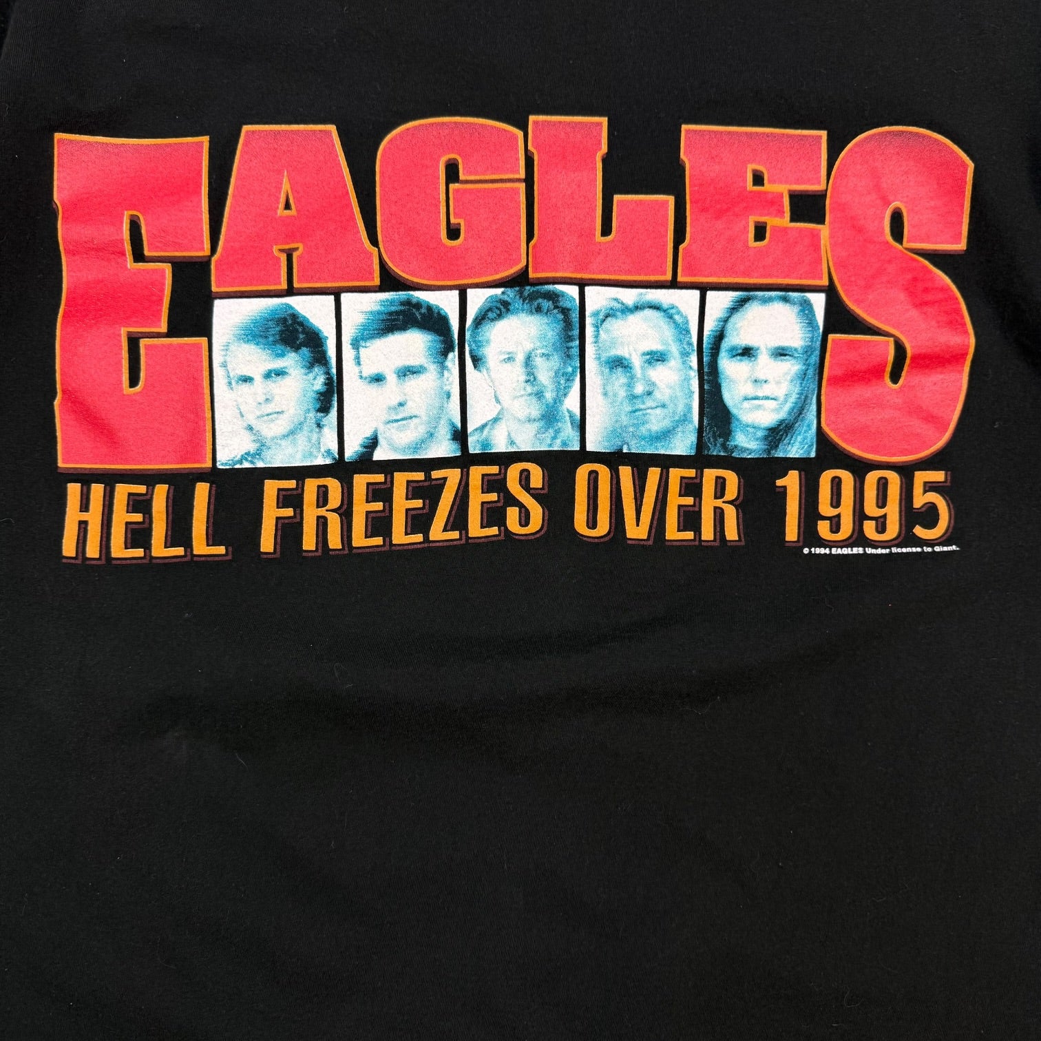 1995 Eagles Hell Freezes Over Tour Tee Black