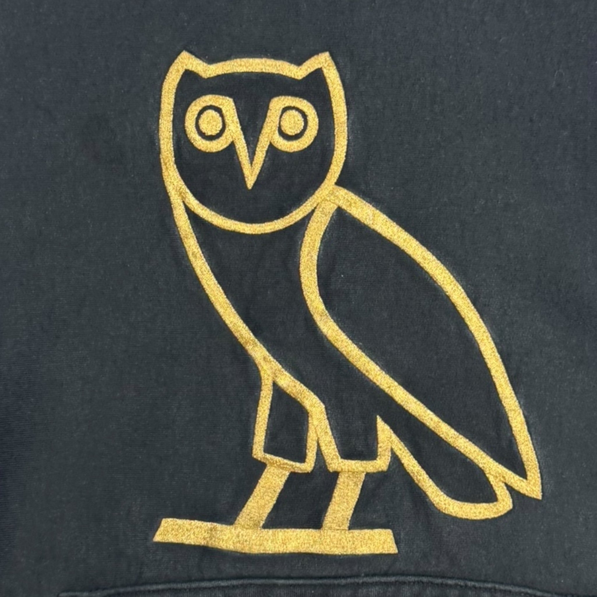 OVO Owl Embroidered Pullover Hoodie Black