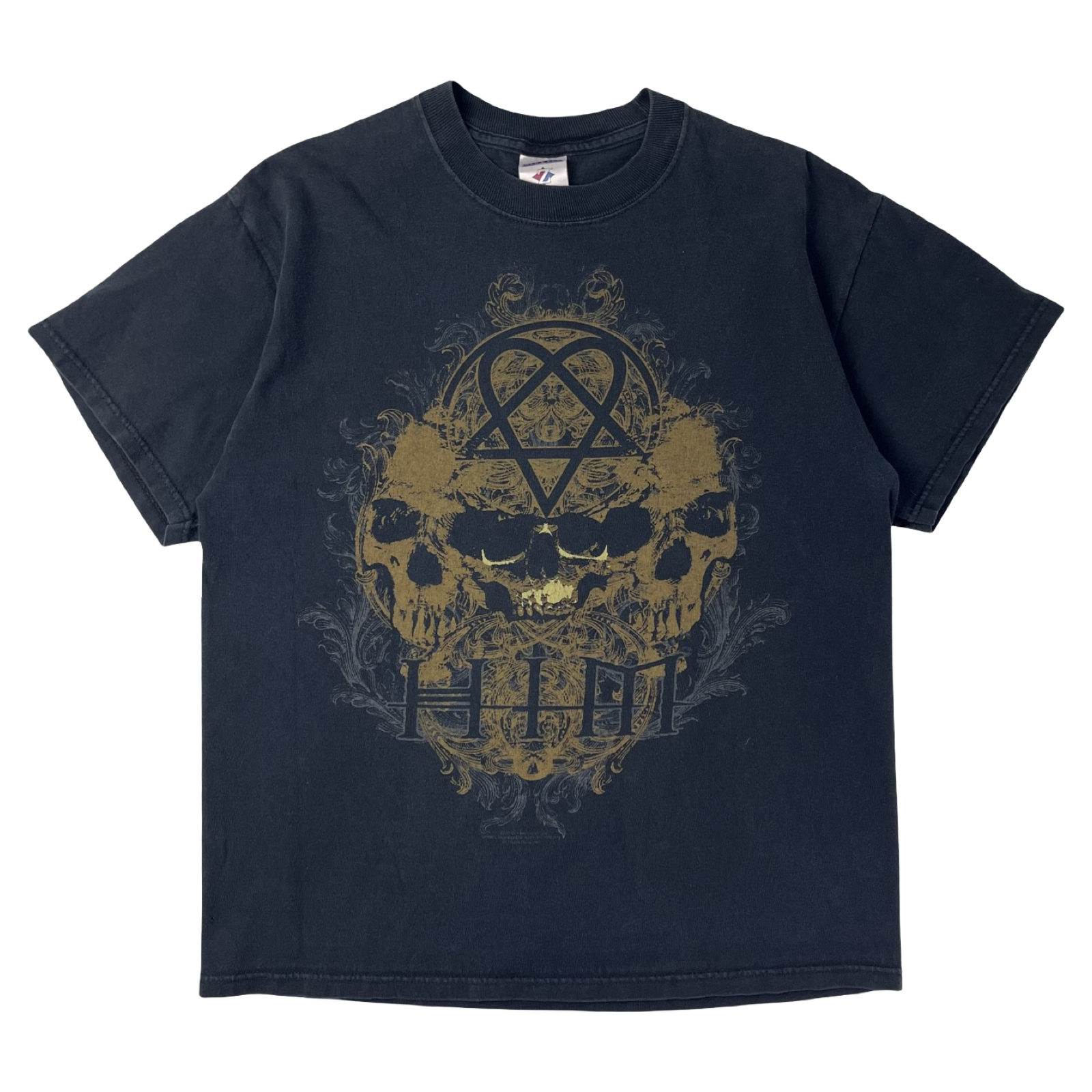 2007 HIM Heartagram 3 Skulls Band T-Shirt