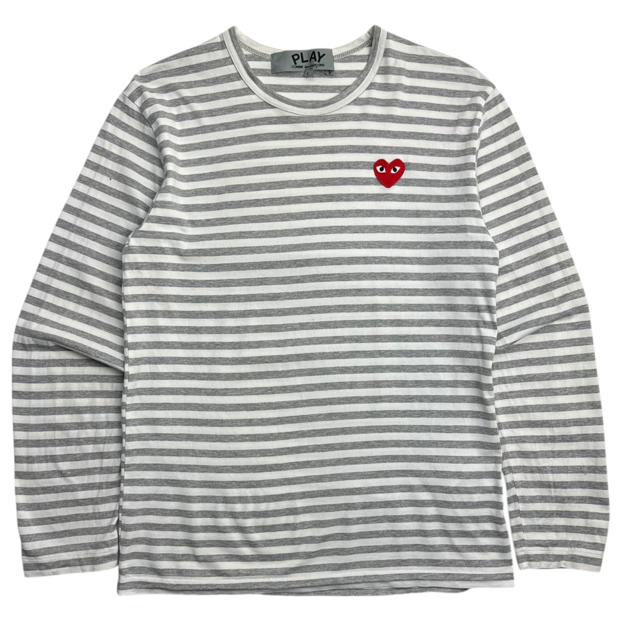 Comme Des Garçons Small Red Heart Longsleeve T-Shirt