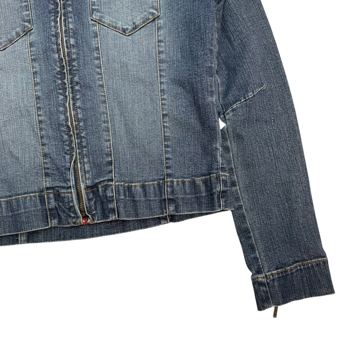 (W) Vintage Y2K Guess Denim Jacket Dark Wash
