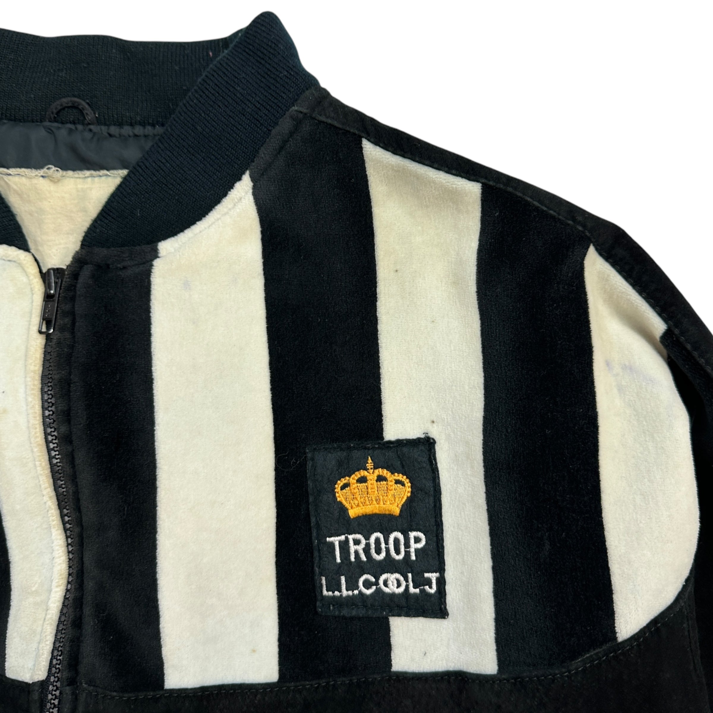 Vintage L.L. Cool J Trooper Zip Up Jacket Black