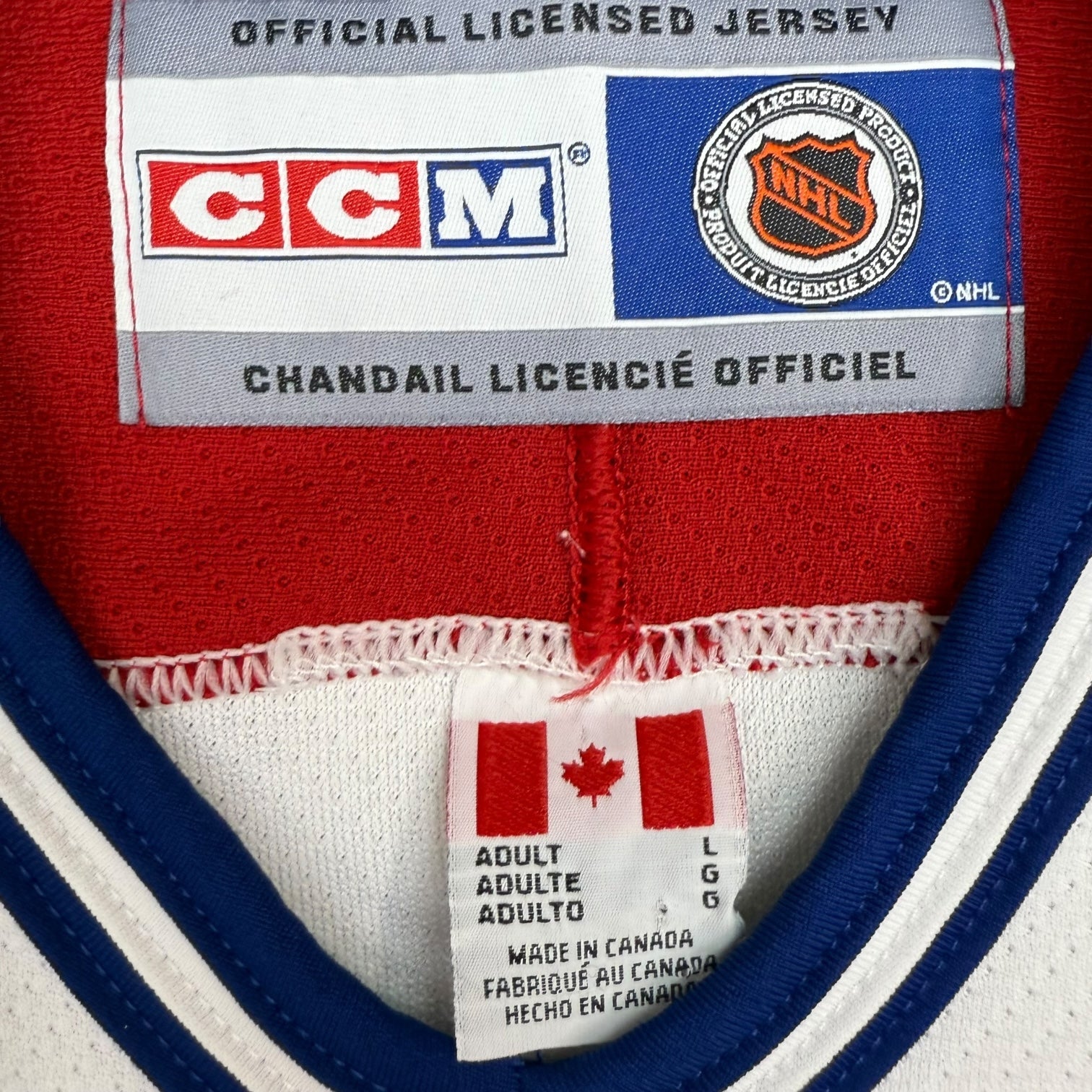 Vintage CCM Montreal Canadiens Away Jersey White/Red