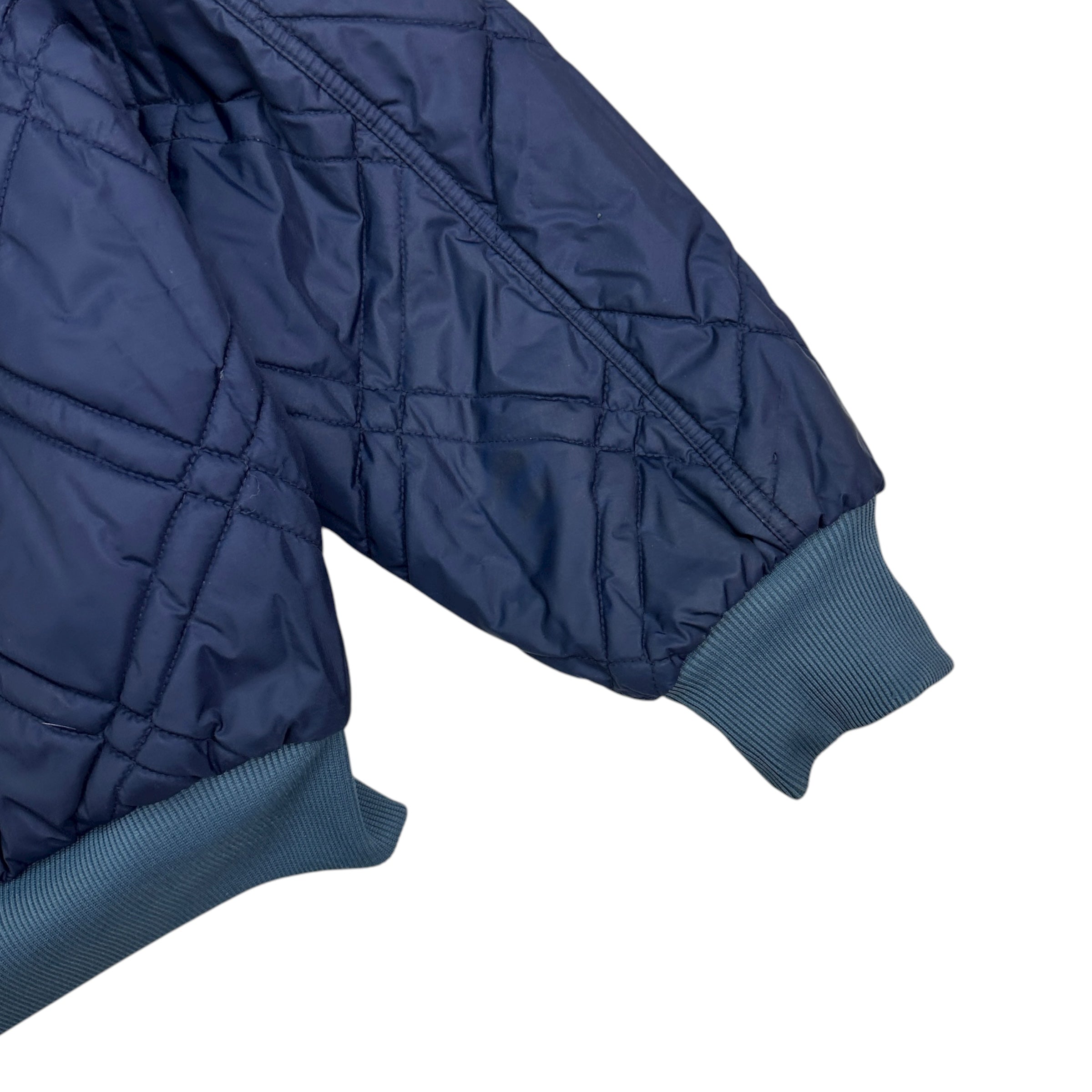 Vintage Nike Reversible Quilted Bomber Jacket Blue/Navy