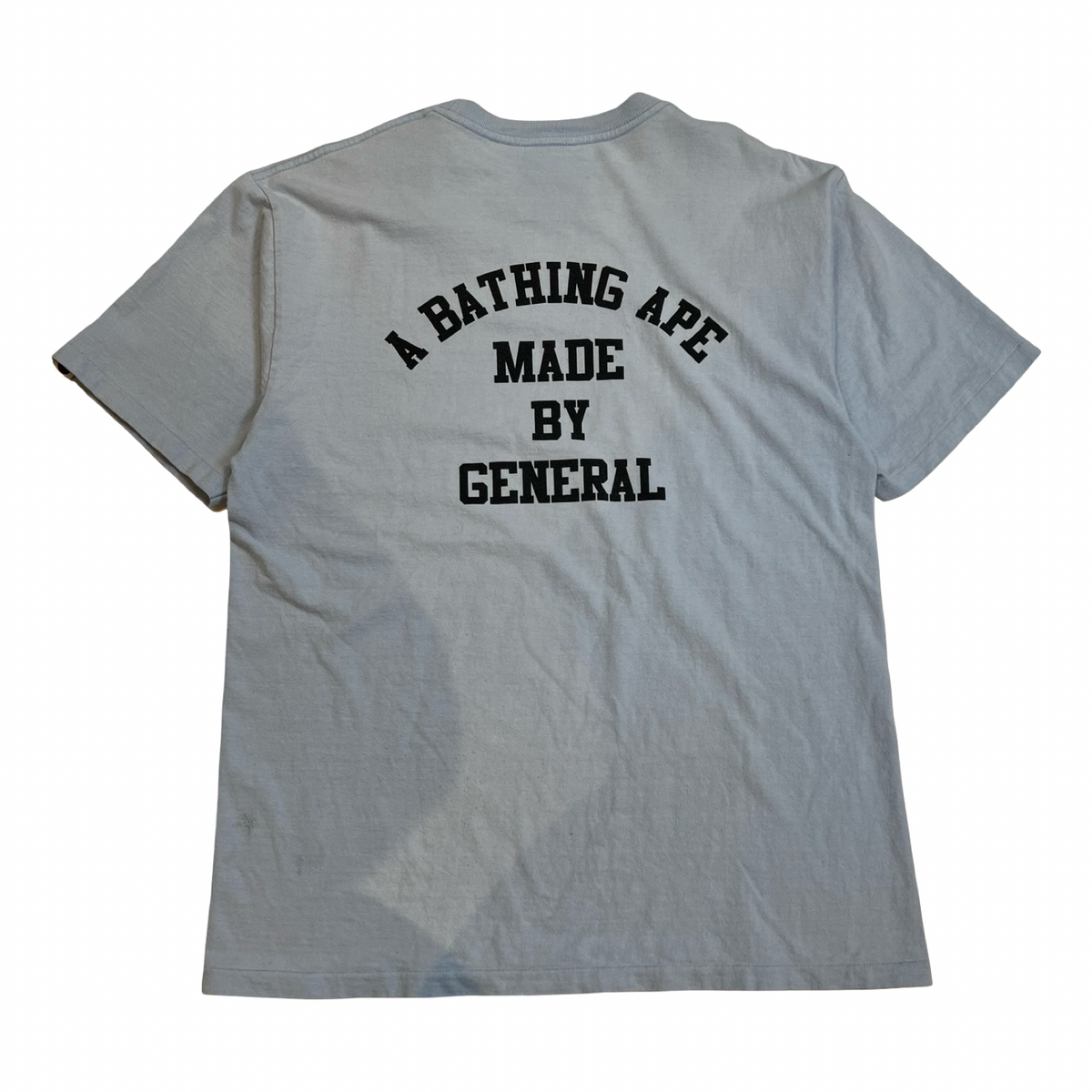 A Bathing Ape Made By General Japan Culture Lettered T-Shirt Blue