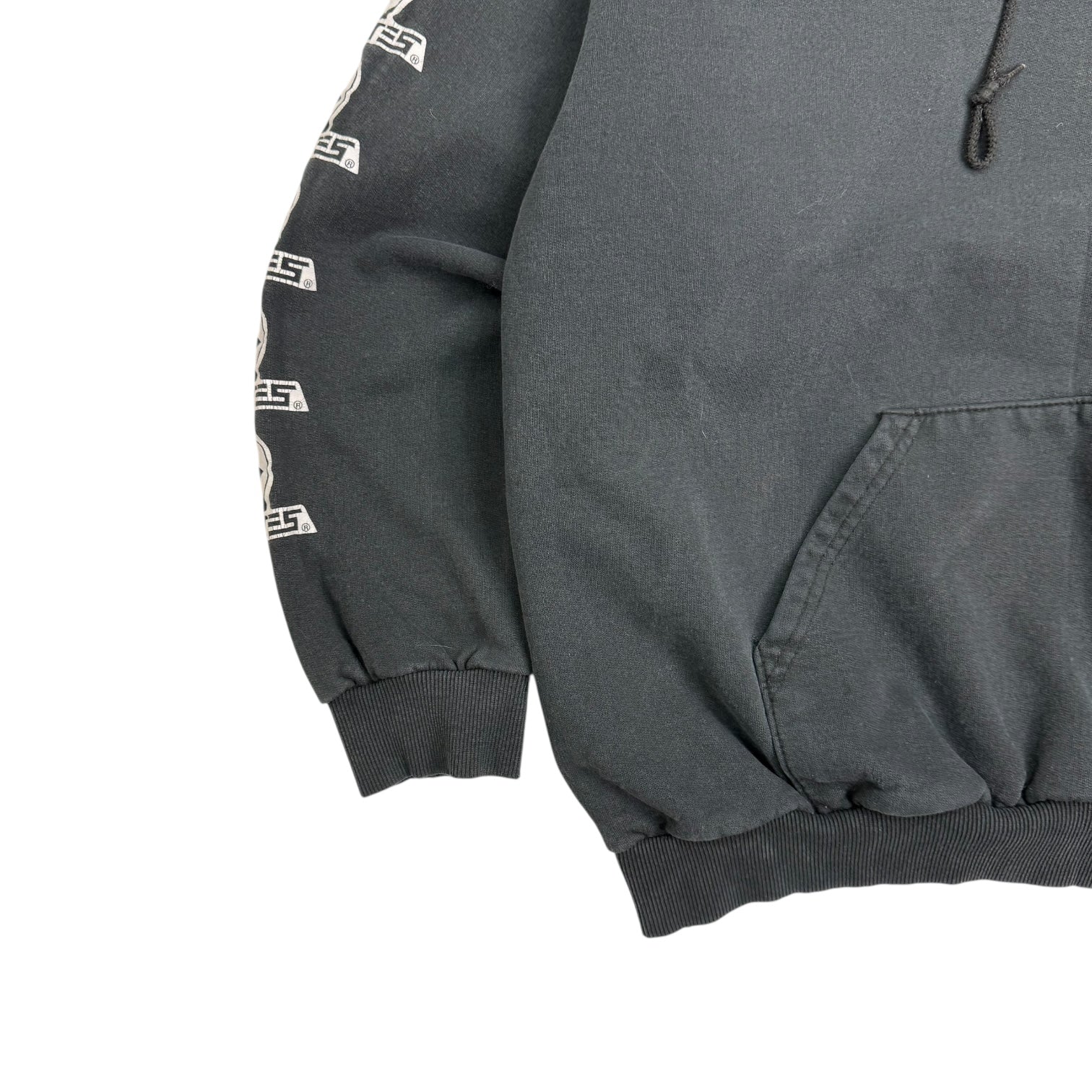 Vintage Skull Skates Logo Hoodie Black