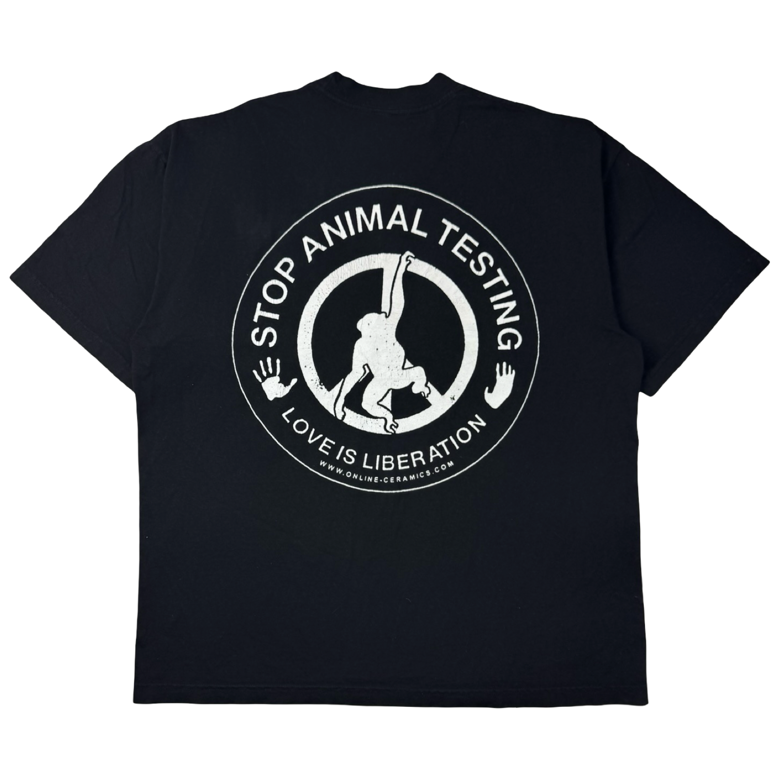 Online Ceramics Stop Animal Testing T-Shirt Black