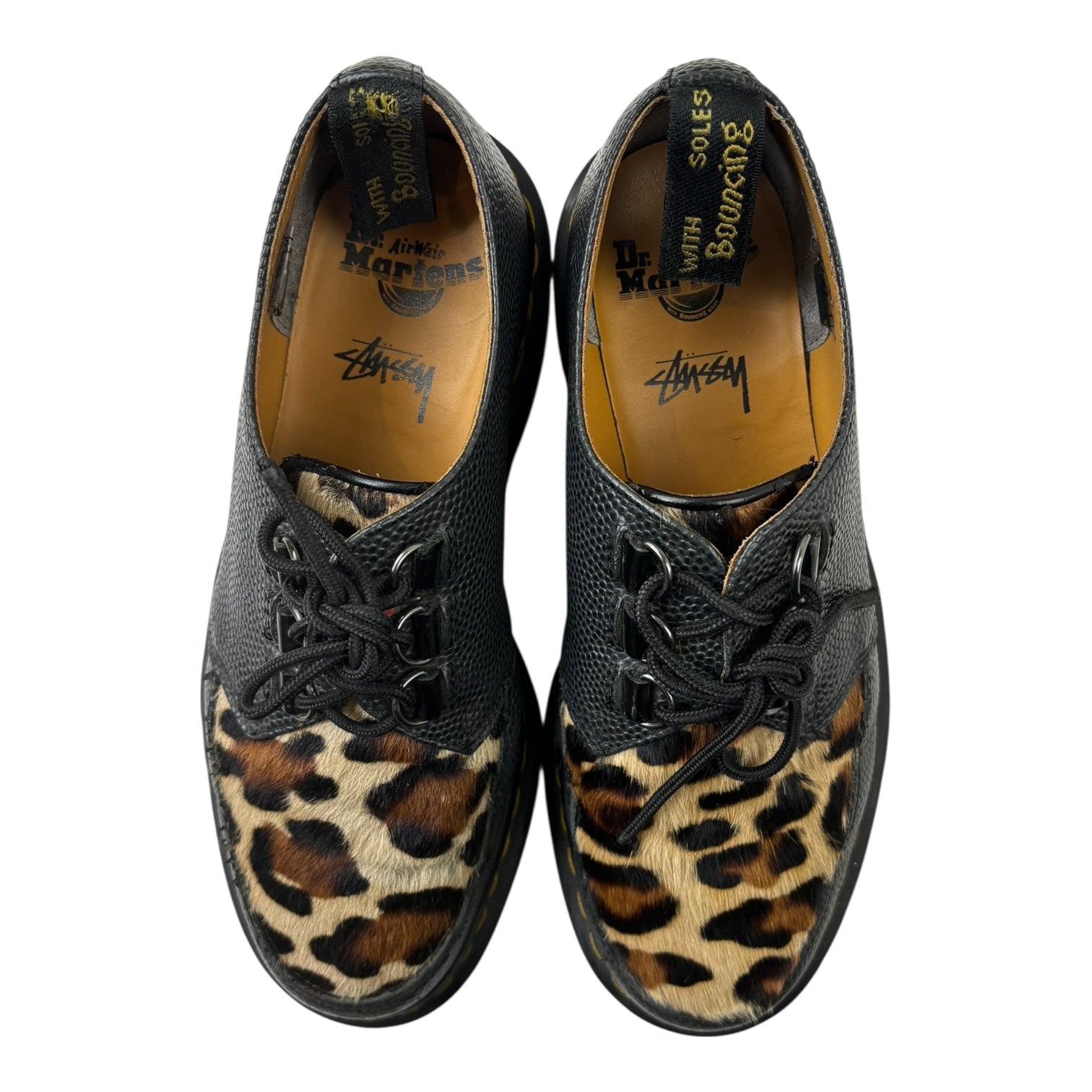 Stussy x Dr. Martens Bailey Creeper Black Leopard Pebble (Used)