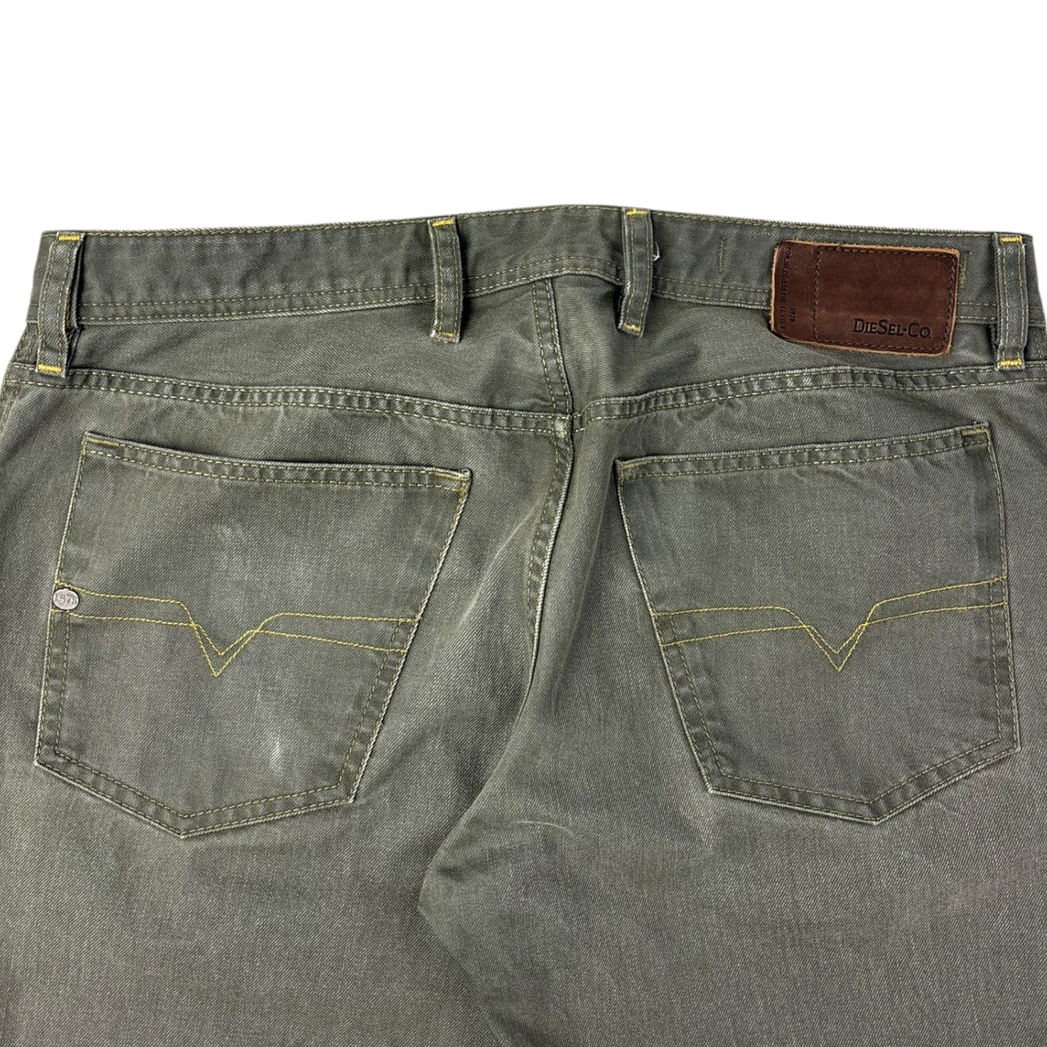 Y2K Diesel Waykee Straight Jeans Washed Green