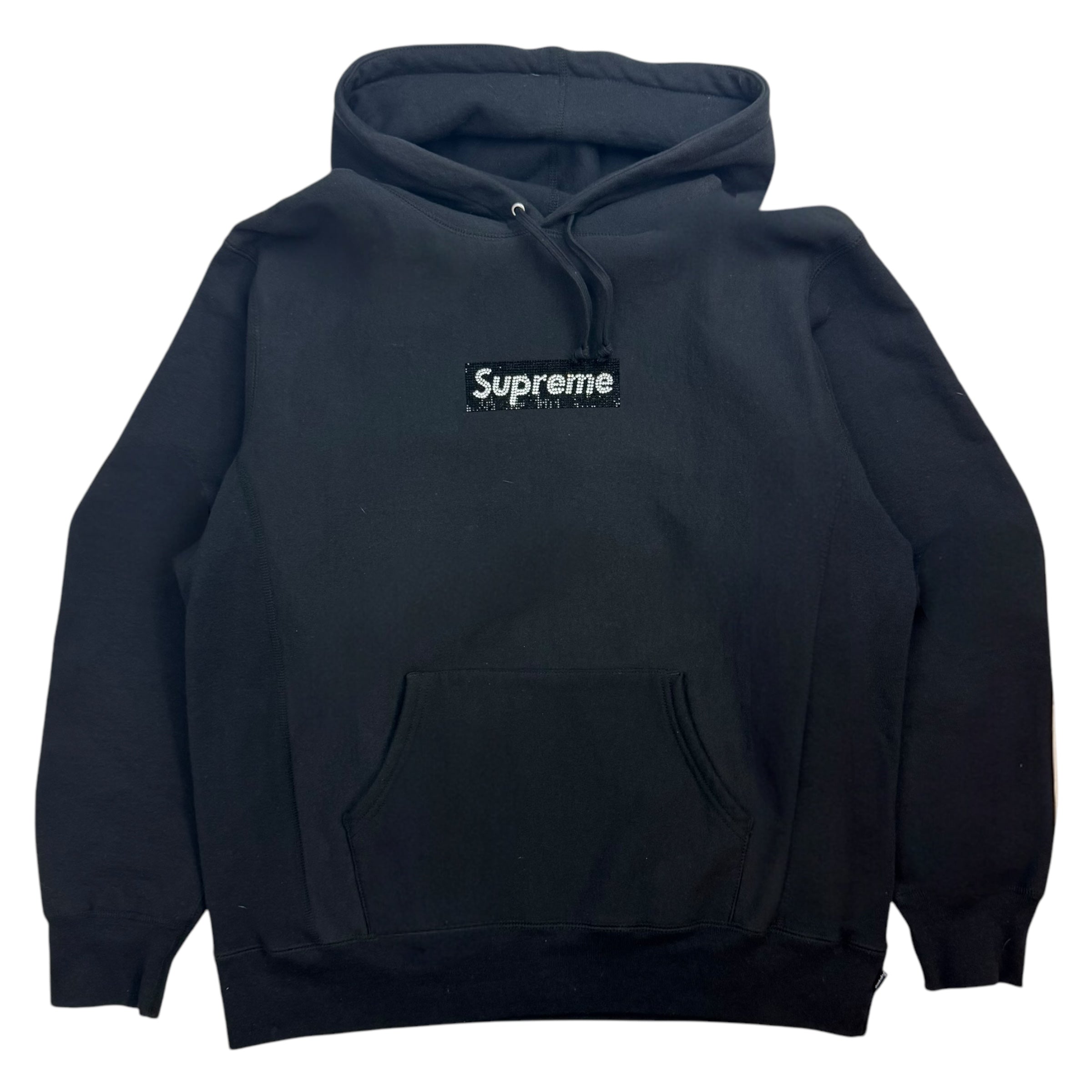 Supreme Swarovski Box Logo Hoodie Black