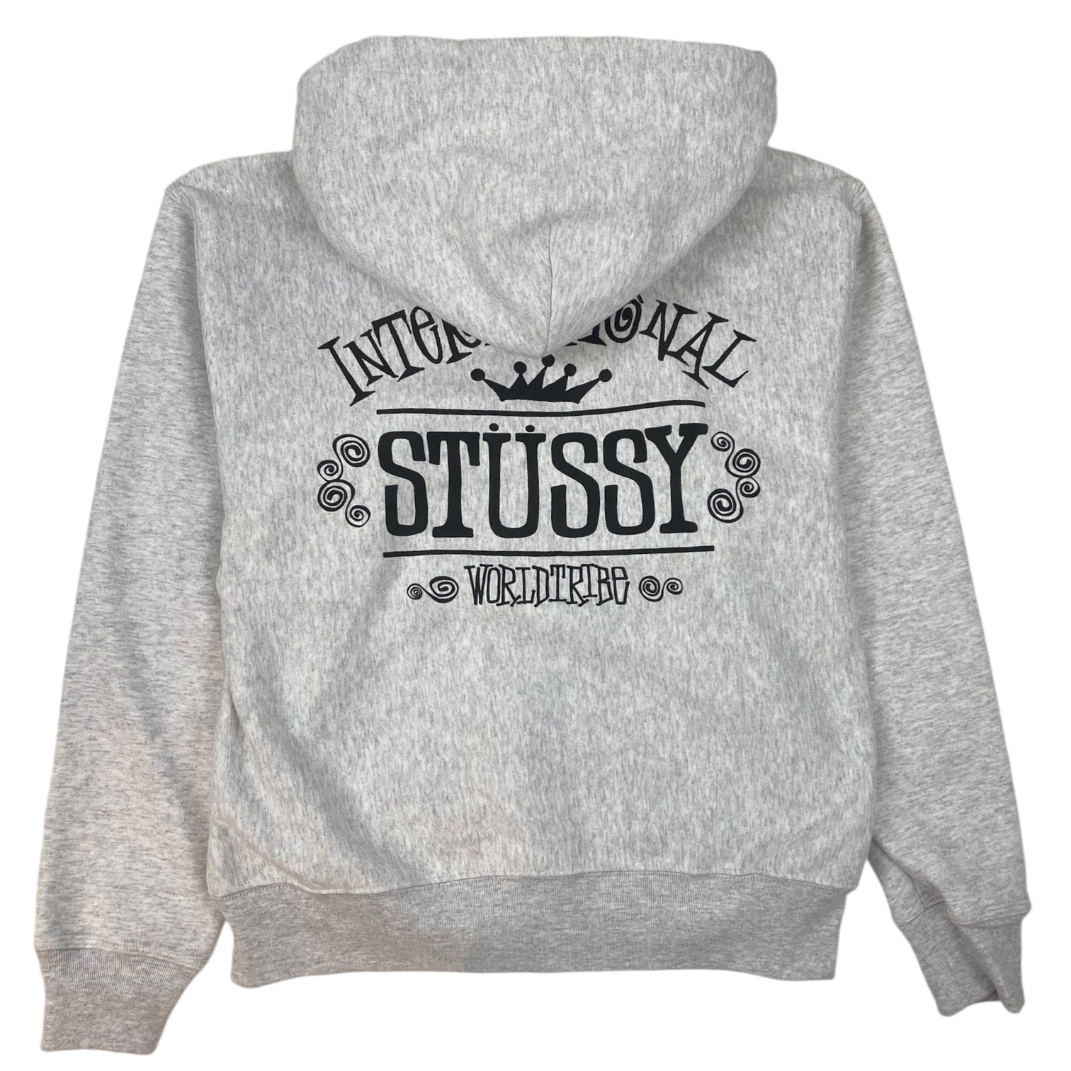 Stüssy International World Tribe Zip Up Hoodie Grey