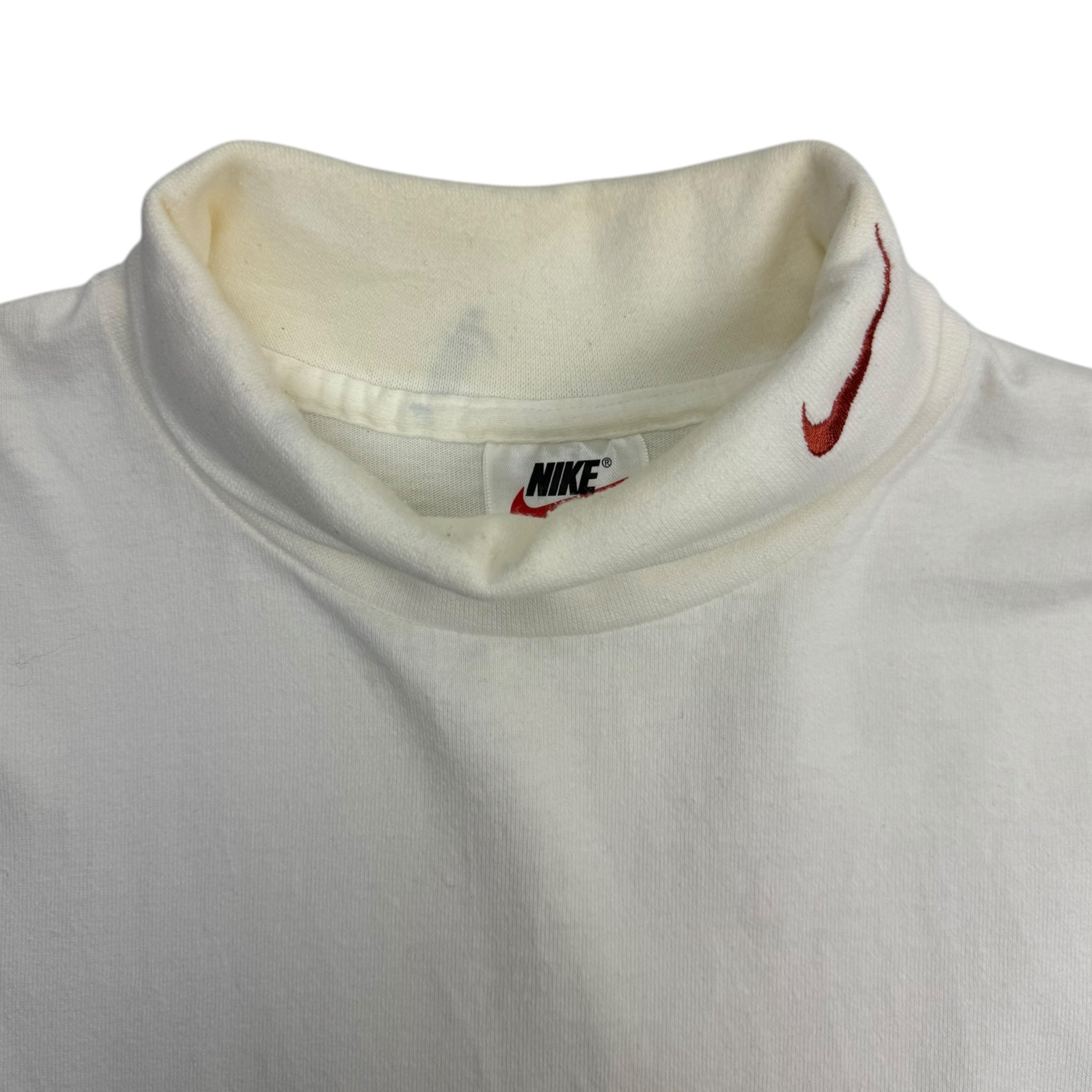 Vintage Nike Mock Neck Collar Swoosh White