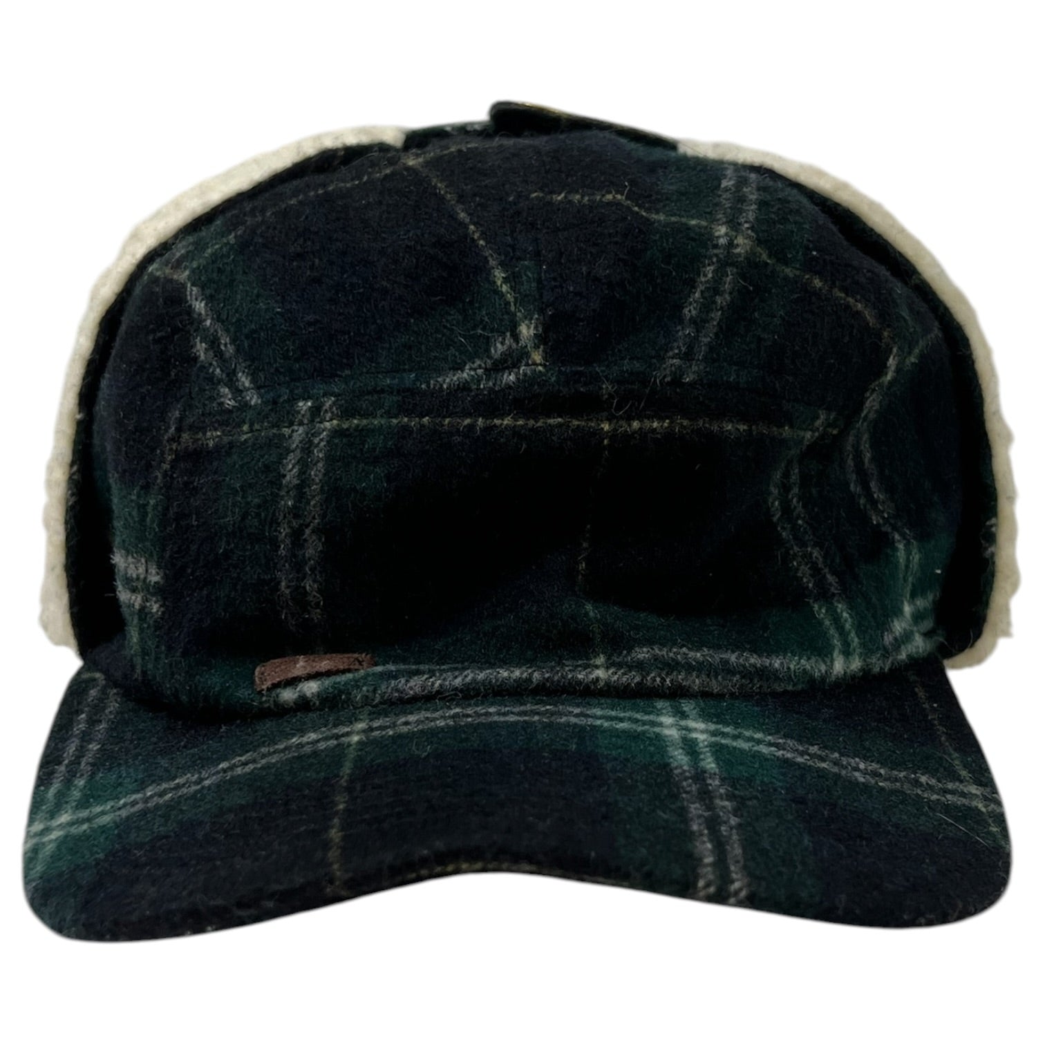 Stussy Trapper Hat Green Plaid Pattern