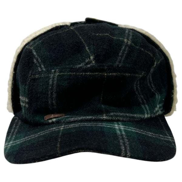 Stussy Trapper Hat Green Plaid Pattern