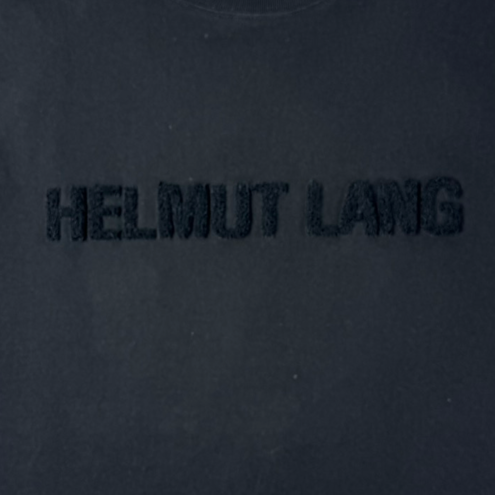 Helmet Lang Flocked T-Shirt Black
