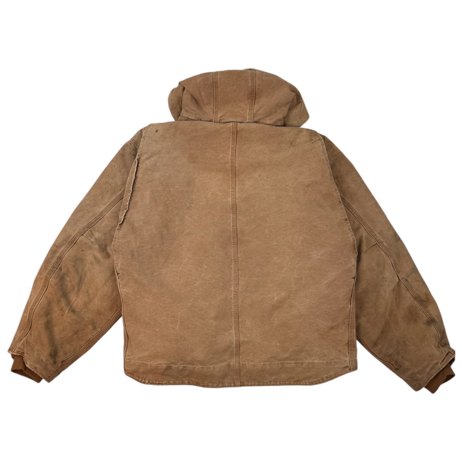 Vintage Carhartt Sherpa-Lined Hooded Jacket Brown