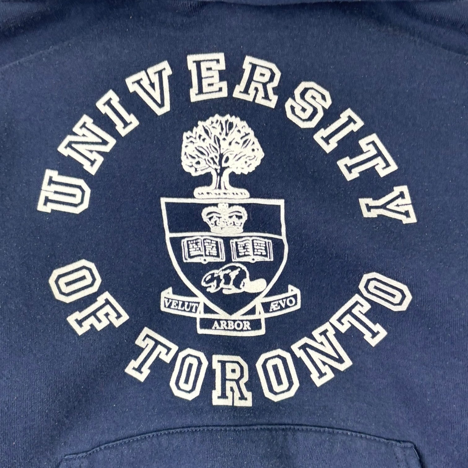 Vintage University of Toronto Hoodie Navy