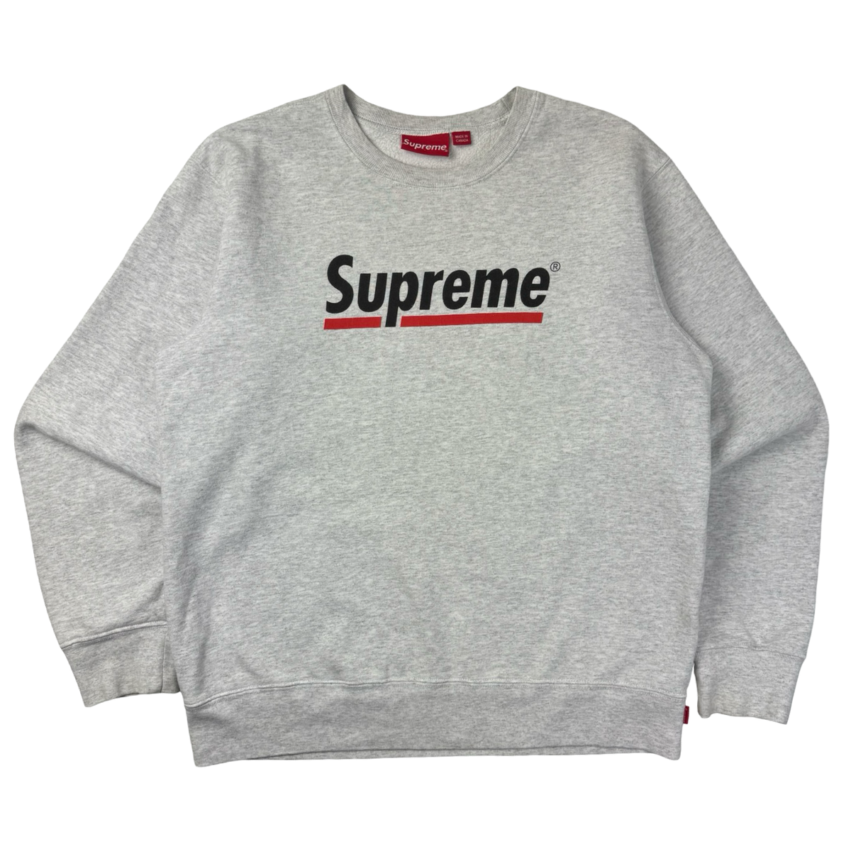 Supreme Underline Crewneck Ash Grey