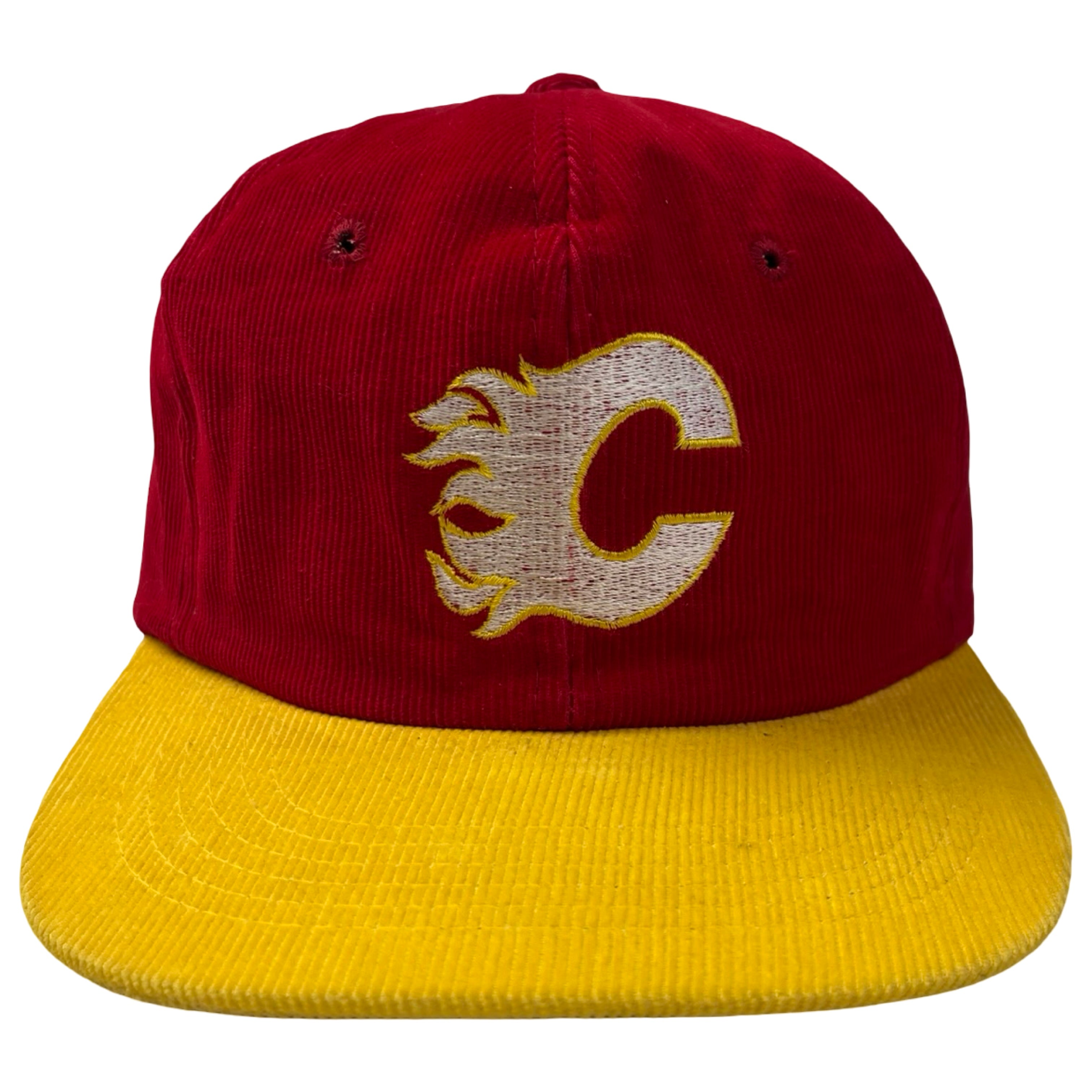 Vintage Ted Fletcher Calgary Flames  Corduroy NHL Hat
