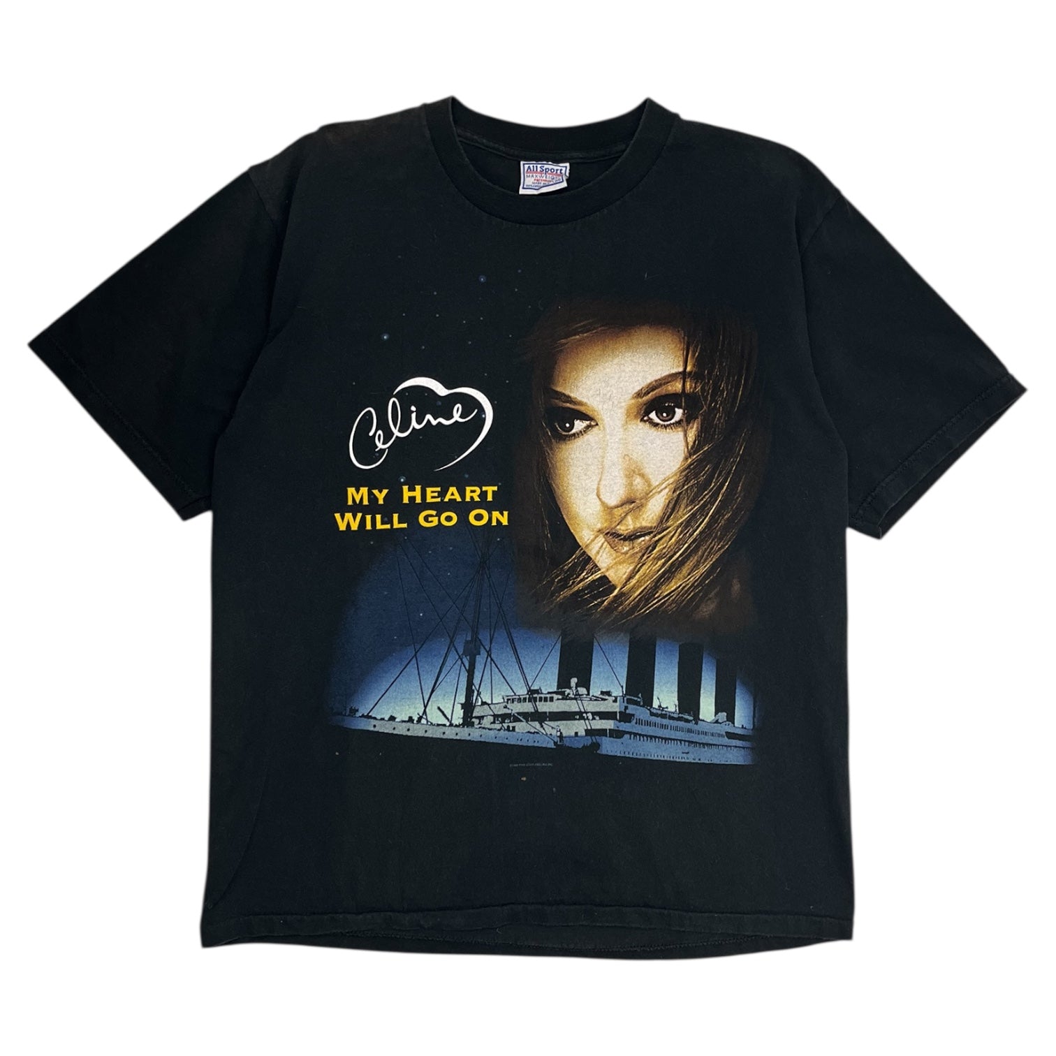 1999 Celine Dion 'My Heart Will Go On' Titantic Tour T-Shirt