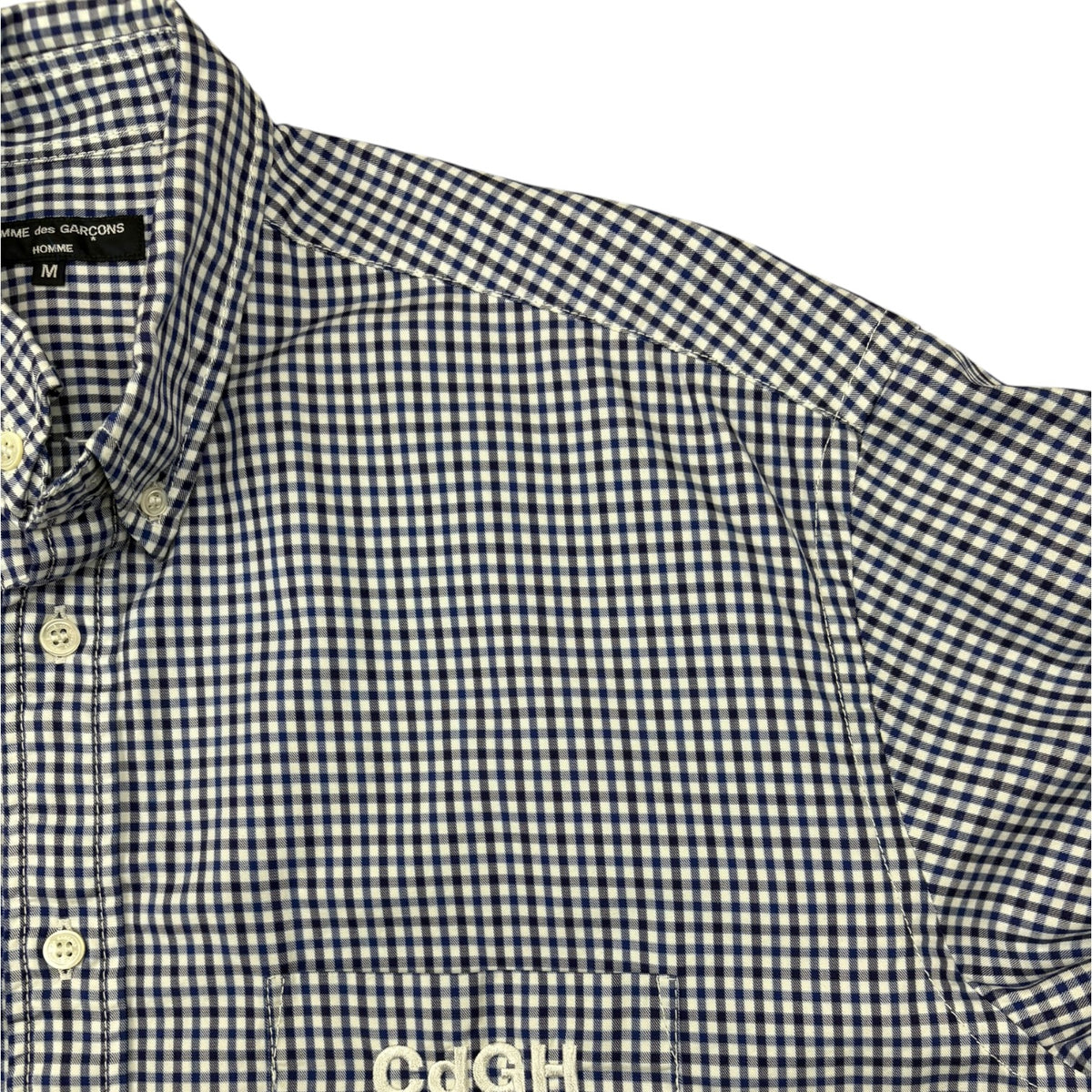 Comme des Garçons Homme Gingham Button Up L/S Shirt Blue