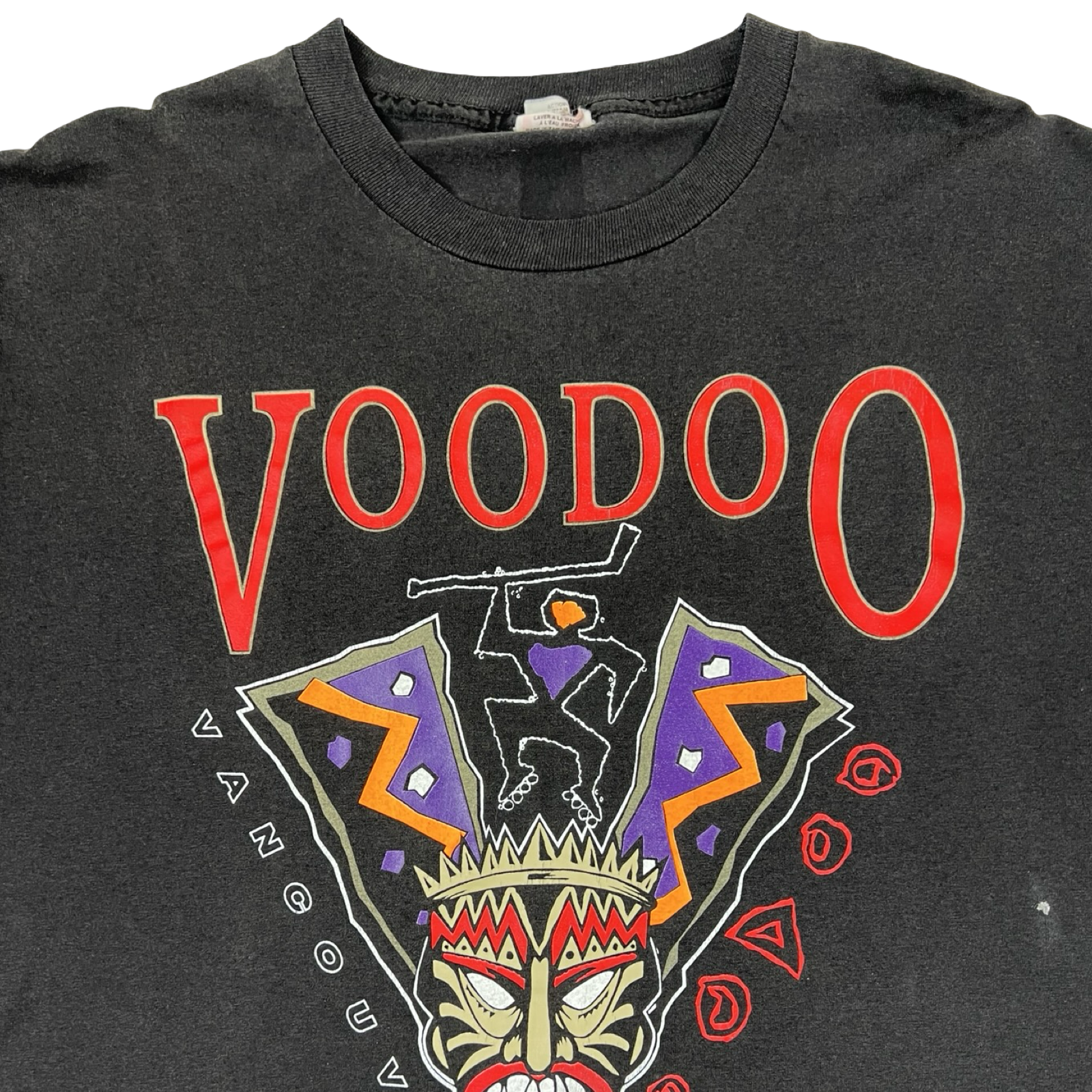 Vintage 90’s Vancouver VooDoo Roller Hockey Team T-Shirt Black