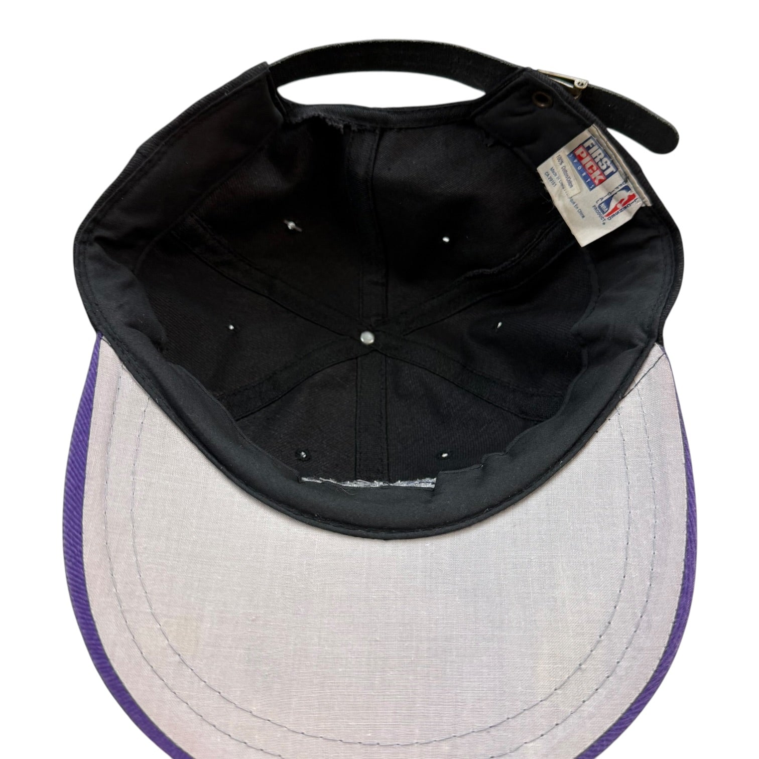 1994 Toronto Raptors First Pick Strapback Hat Black/Purple