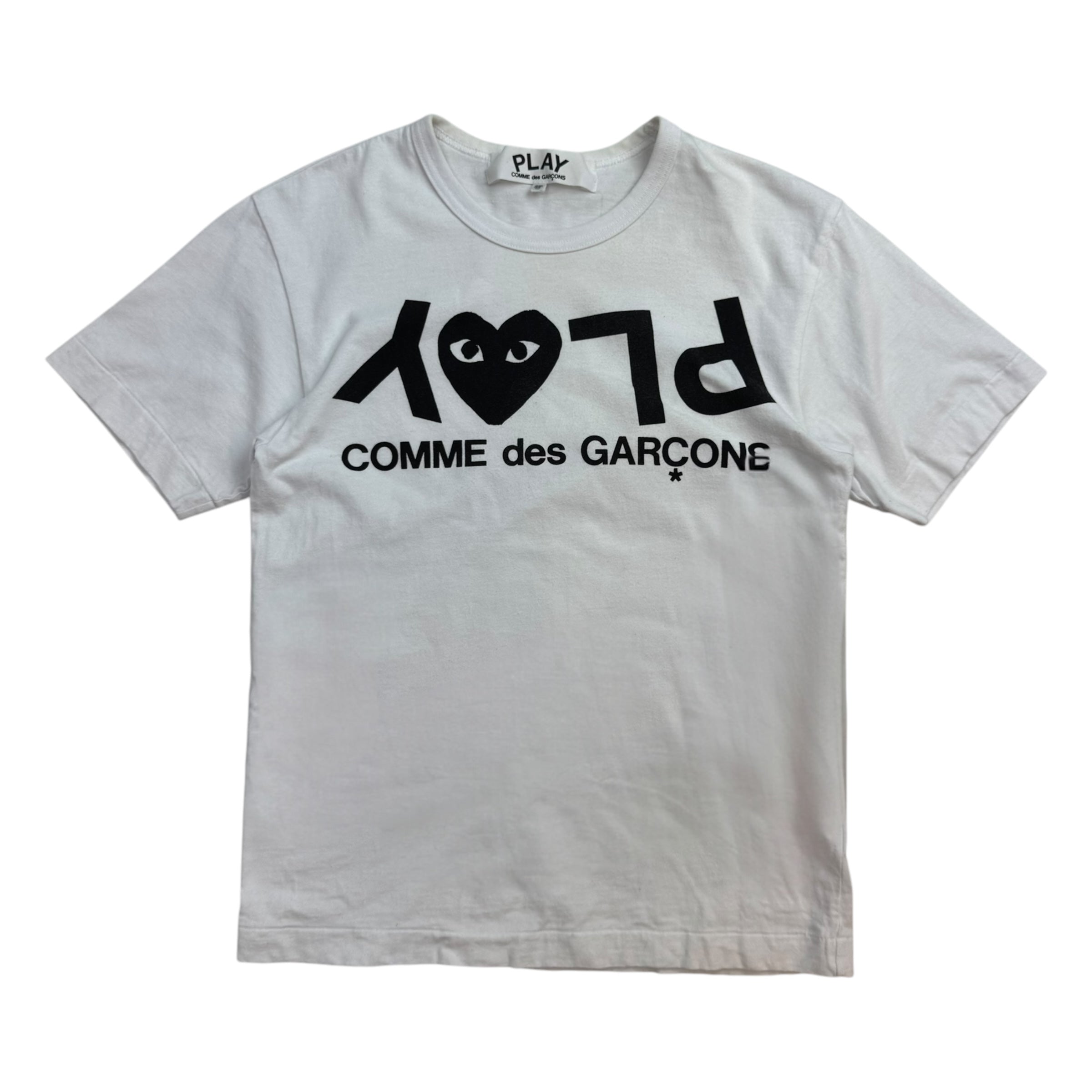 Comme Des Garcons Play Tee White