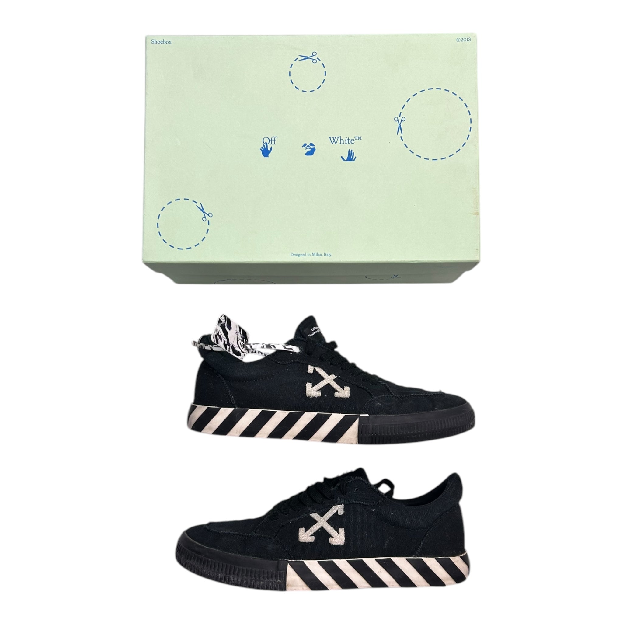 Off-White Vulc Low Black/White Arrow (Used)