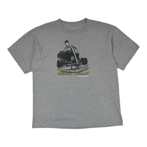 Vintage Trailer Park Boys Wanna Race T-Shirt Grey