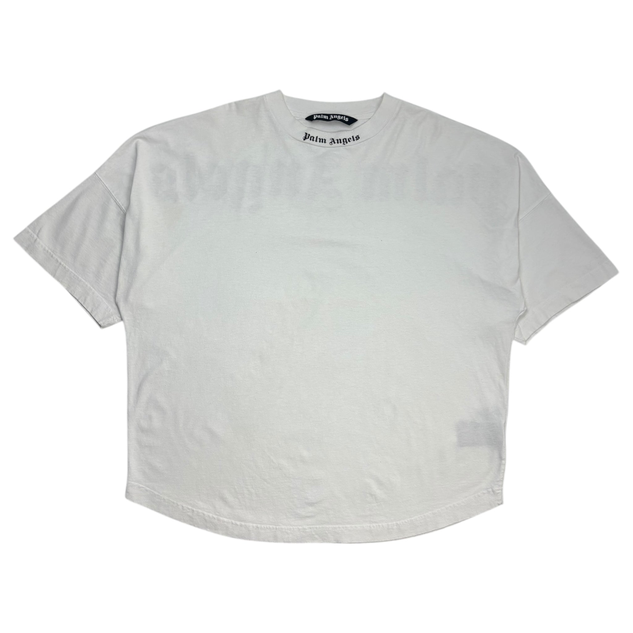 Palm Angels Collar Spellout Tee White