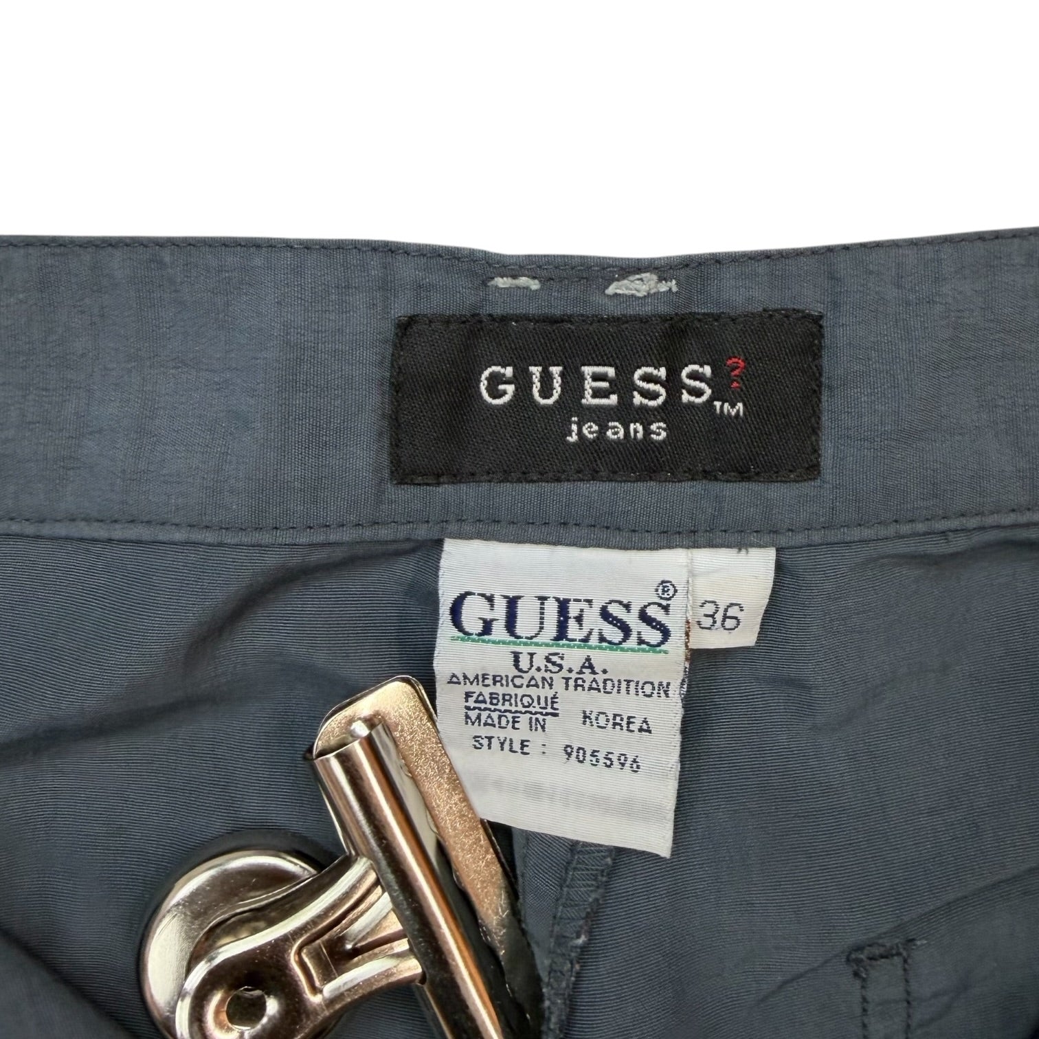 Vintage Guess Jeans Nylon Cargo Pants Grey