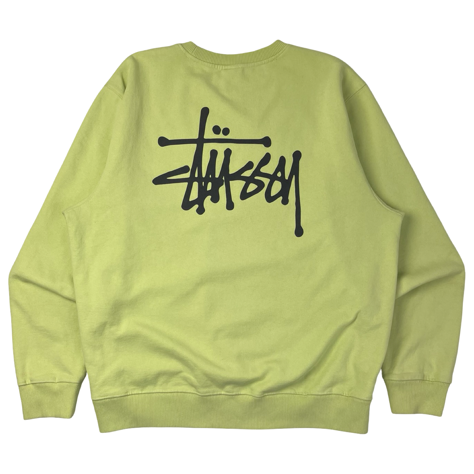 Stussy Stock Logo Crew Neck Highlighter
