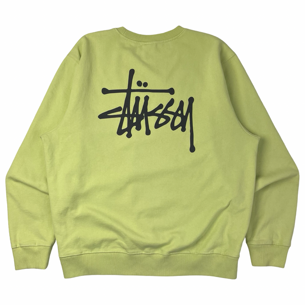 Stussy Stock Logo Crew Neck Highlighter