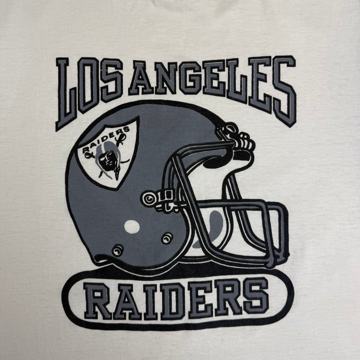 Vintage Los Angeles Raiders Helmet Tee White