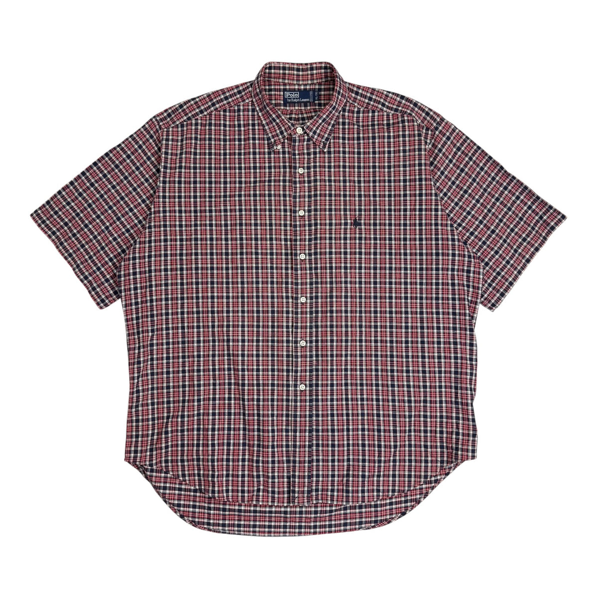Vintage Polo Ralph Lauren Button Up Shirt Plaid Red