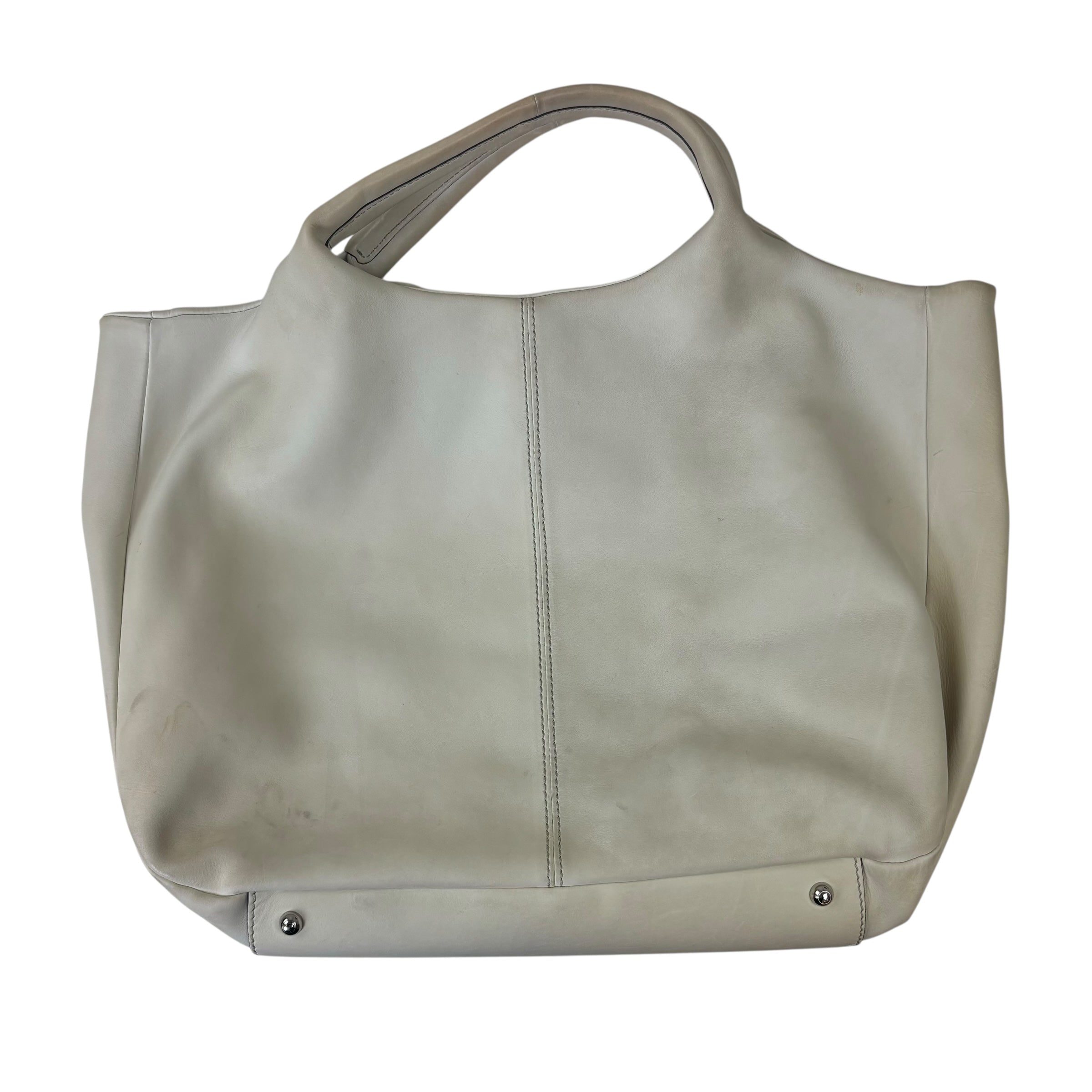 Tod’s Leather Shopping Tote White