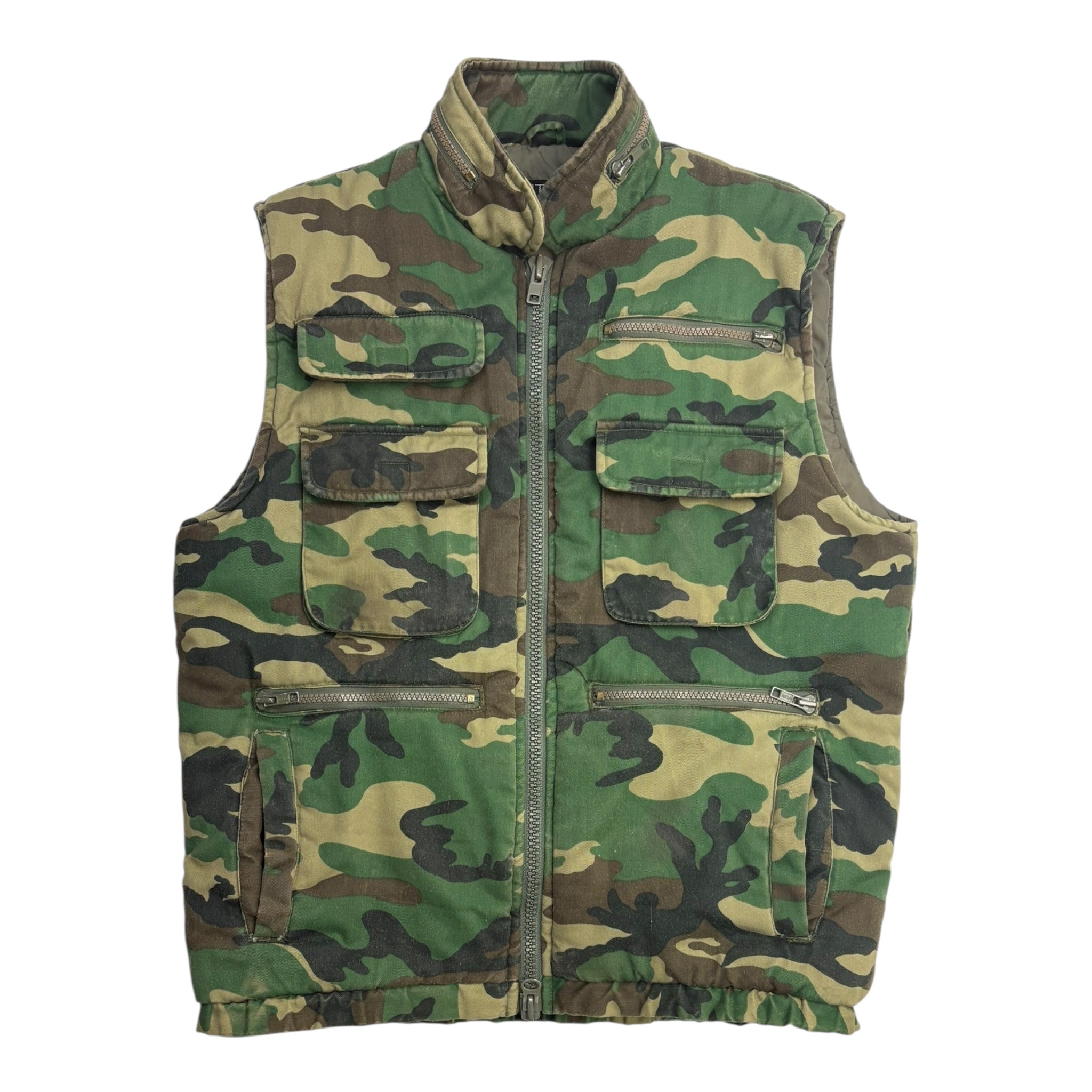 Vintage Camo Insulated Cargo Vest