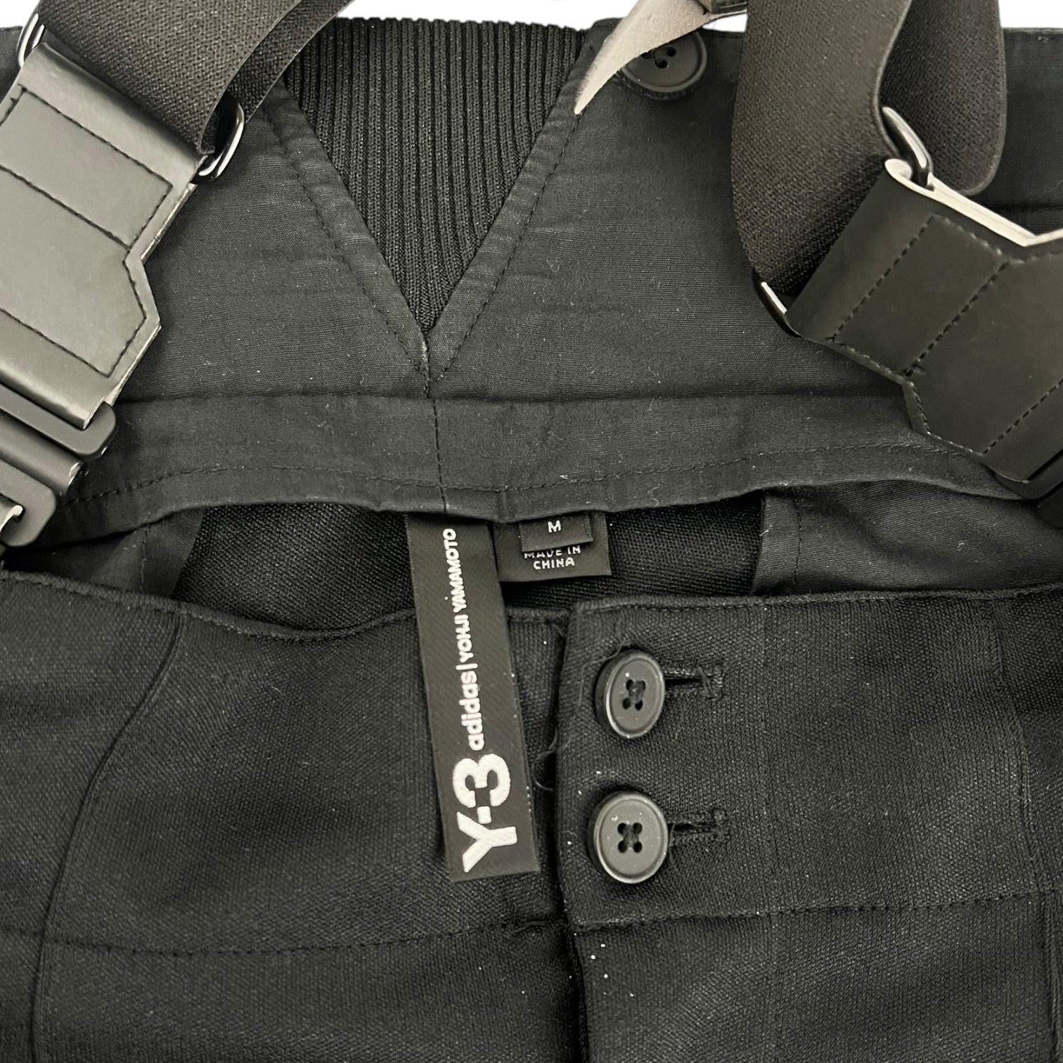 Yohji Yamamoto x Adidas Y-3 Wide Leg Pants Detachable Suspenders