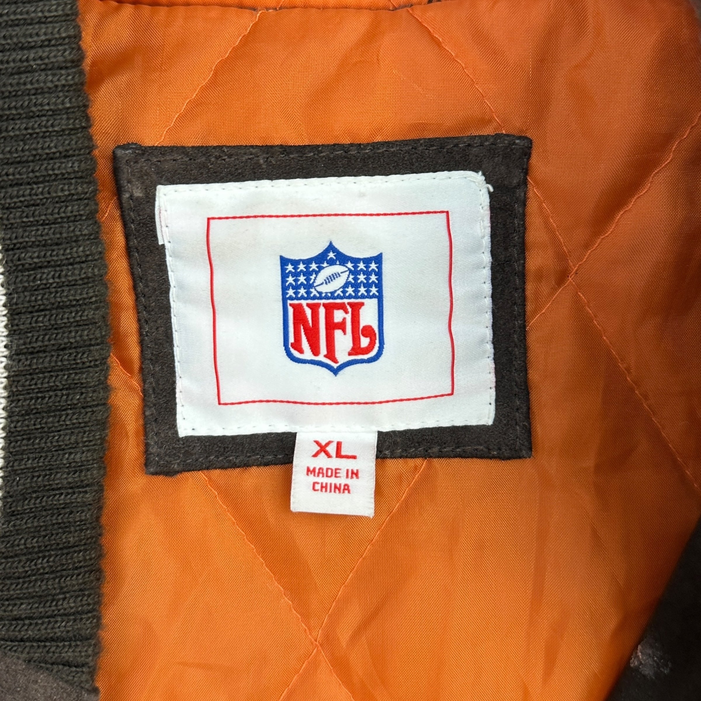 Vintage Cleveland Browns Suede Varsity Brown/Orange