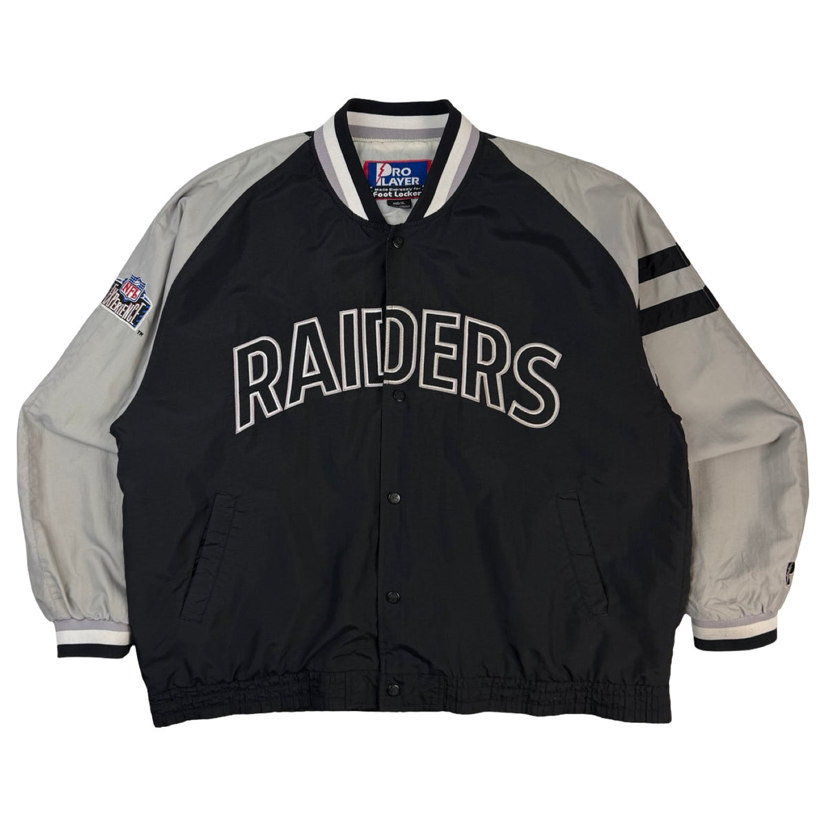 Vintage Oakland Raiders Pro Player Bomber NFL Jacket Black