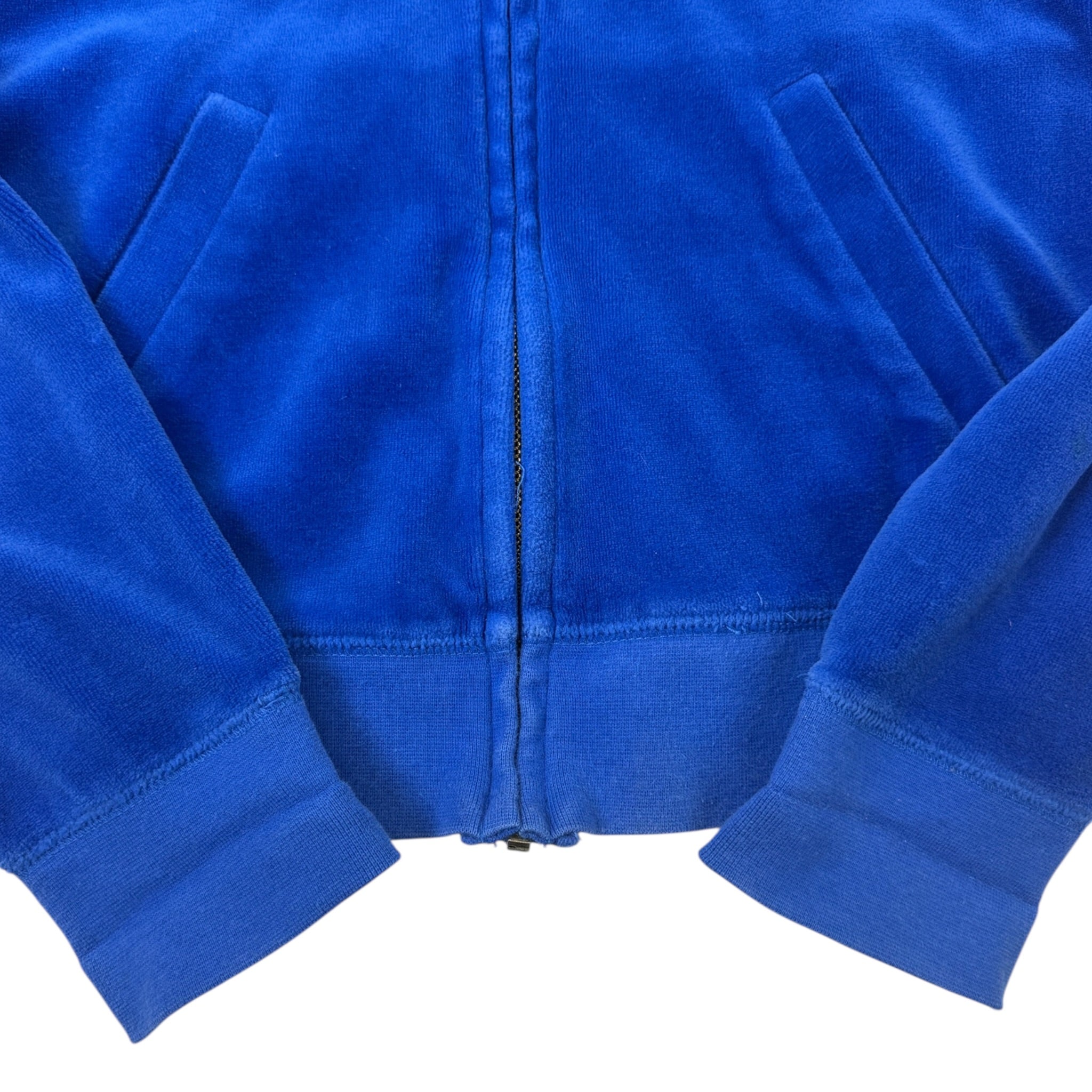 (W) Vintage Y2K Juicy Couture Blue Velour Track Jacket