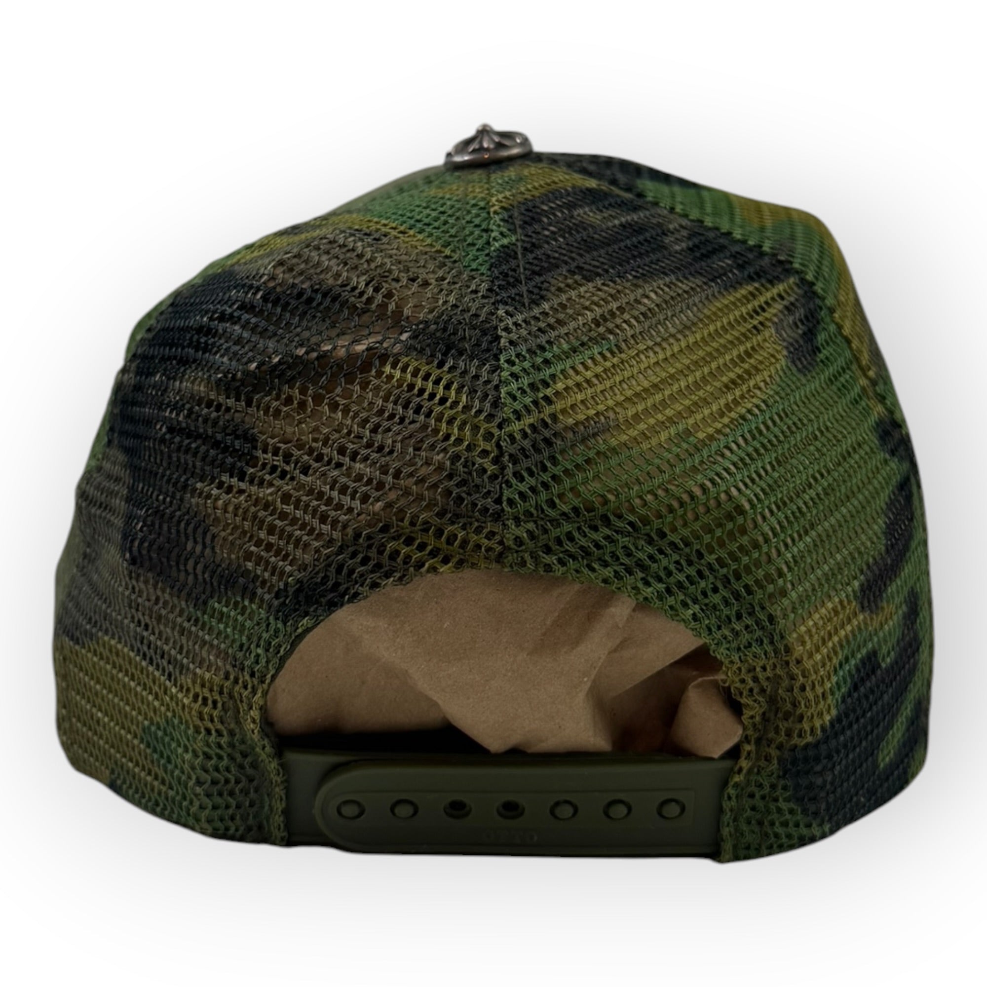 Vintage Chrome Hearts CH Hollywood Trucker Hat Camo