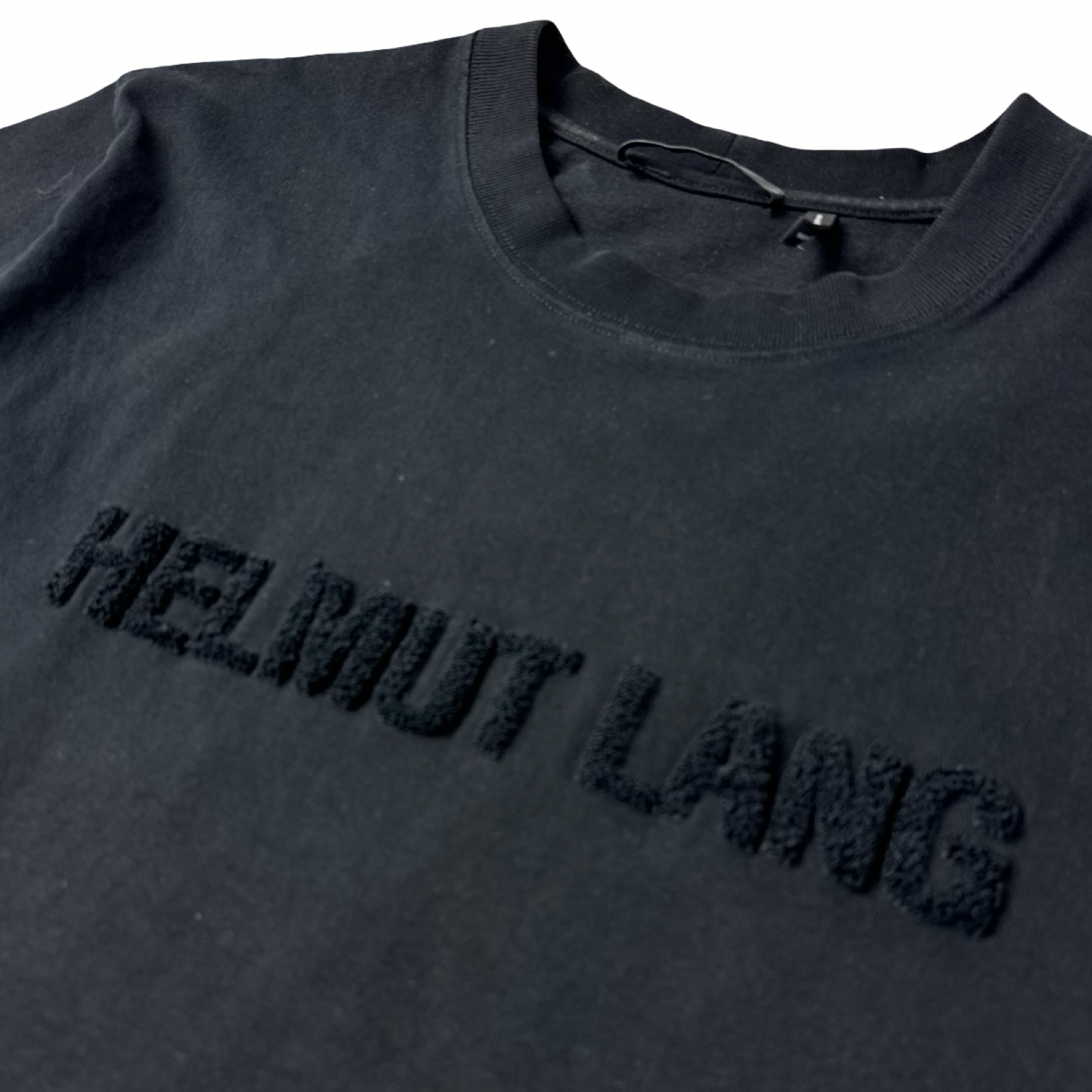 Helmet Lang Flocked T-Shirt Black
