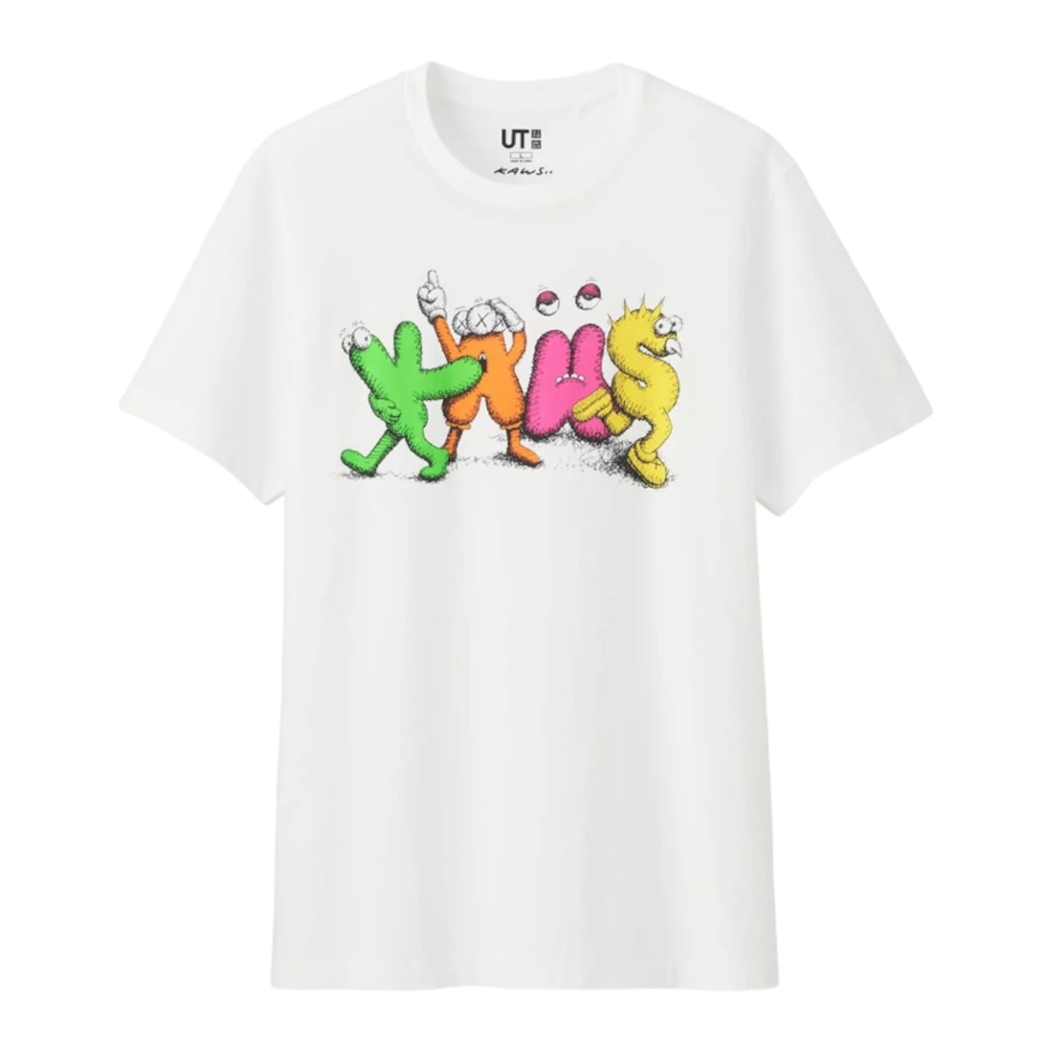 Kaws x Uniqlo Logo T-Shirt White