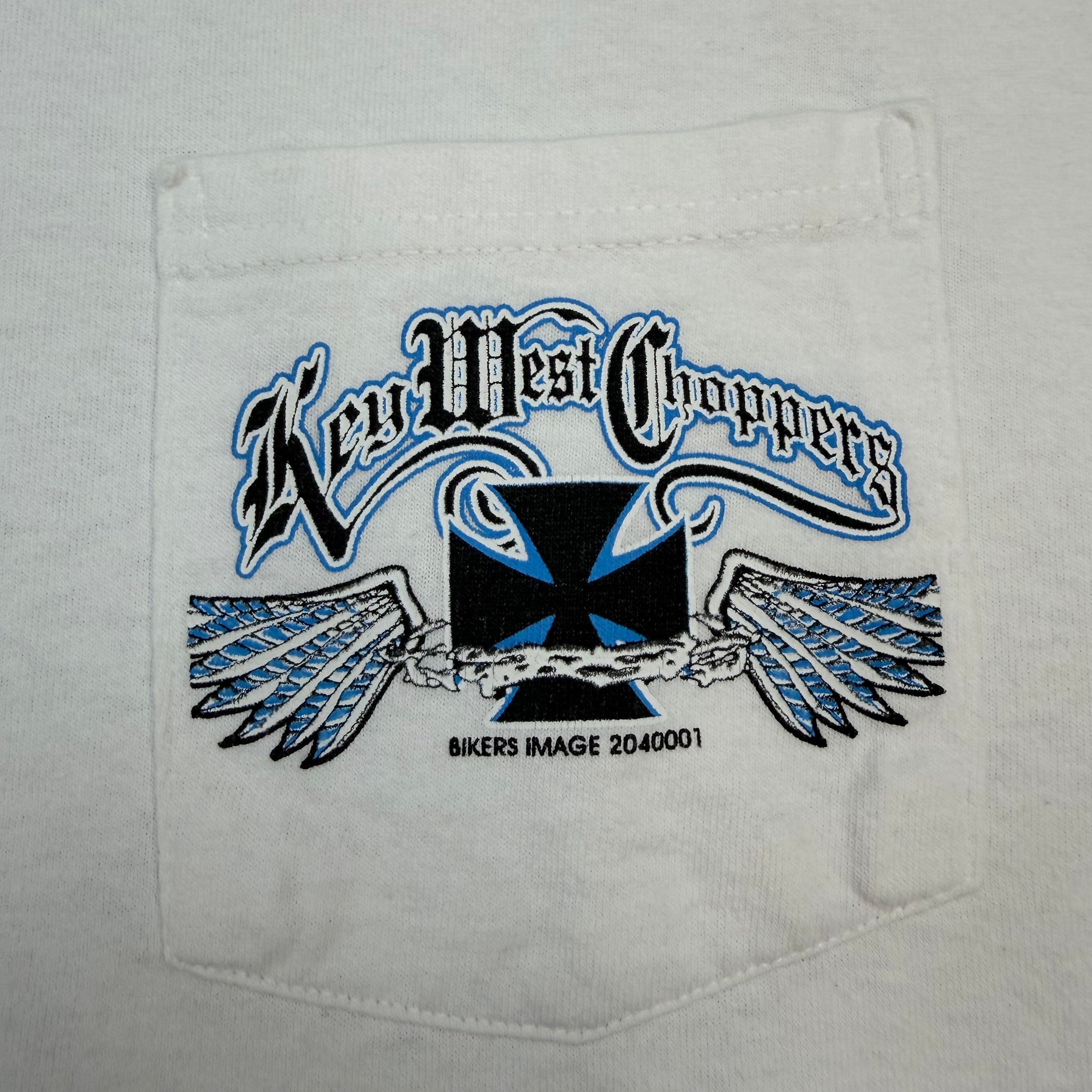 Vintage Key West Choppers Tee White